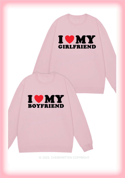 I Love Boyfriend&Girlfriend Y2K Valentine's Day Sweatshirt Cherrykitten