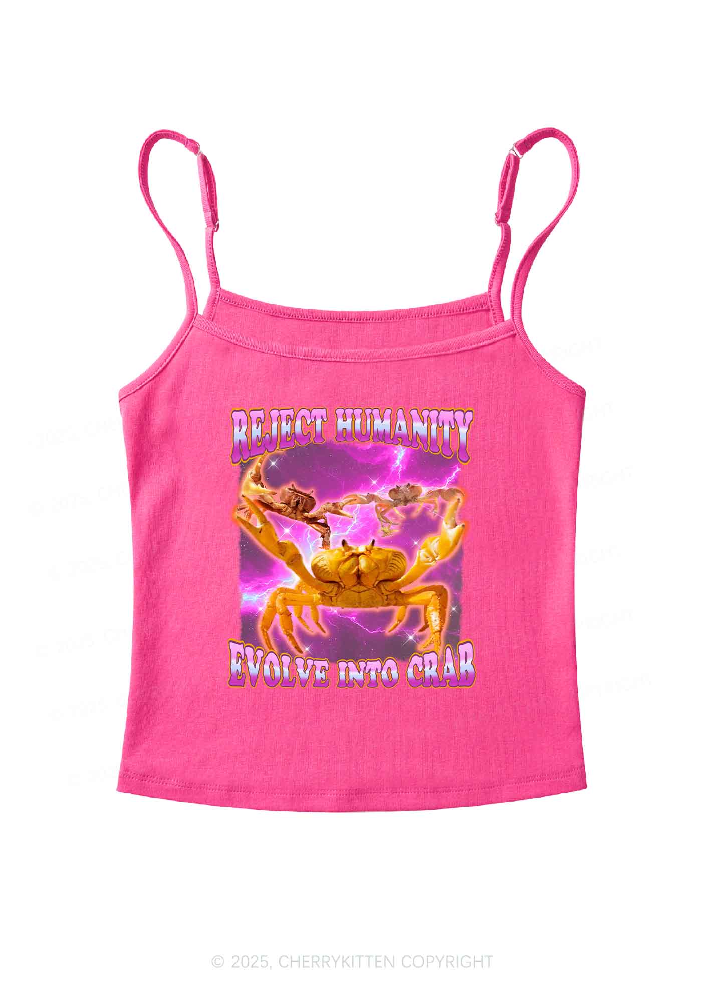 Reject Humanity Crab Y2K Spaghetti Strap Cami Cherrykitten