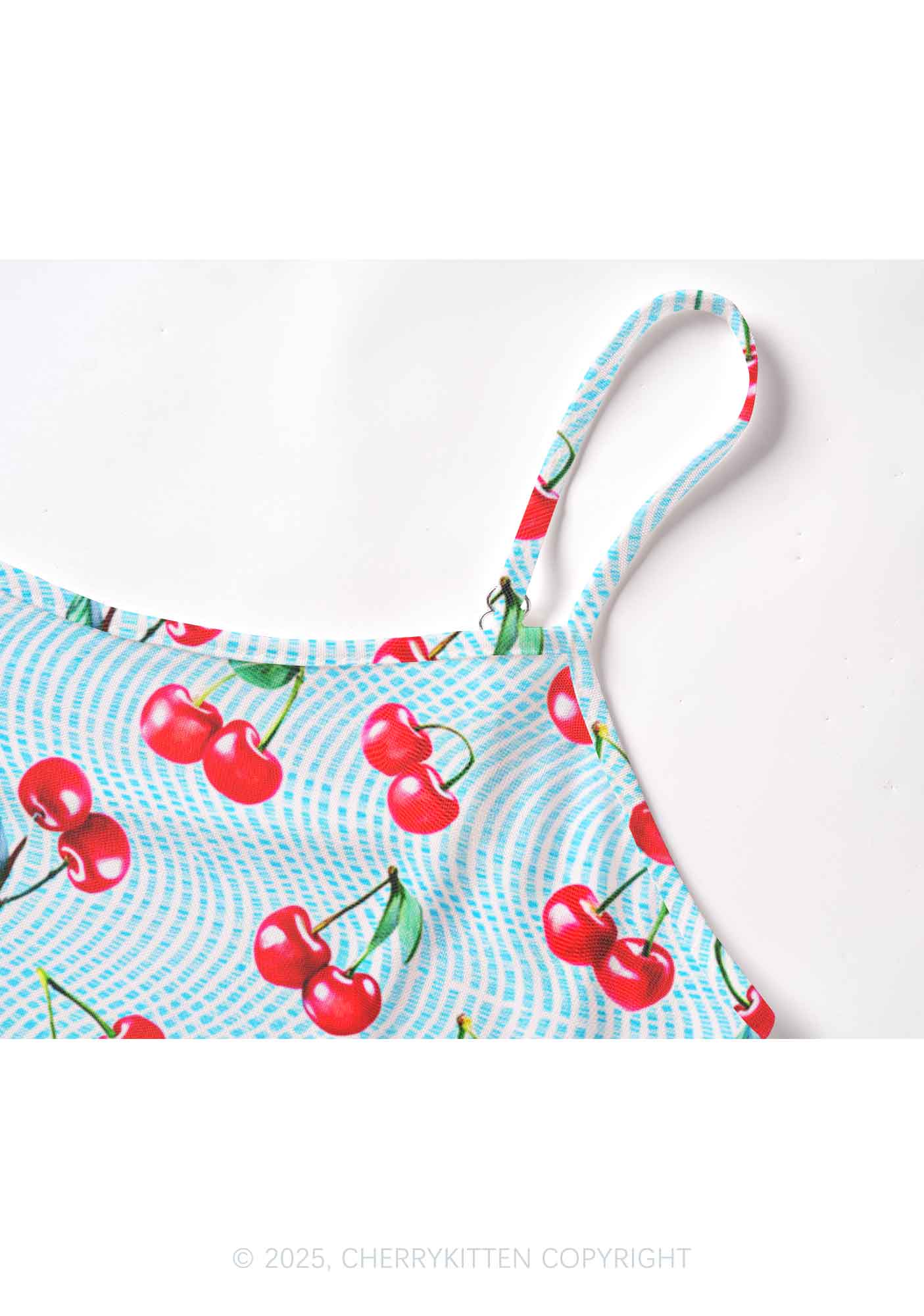 Blue Cherry Y2K Mesh Cami Tank Cherrykitten
