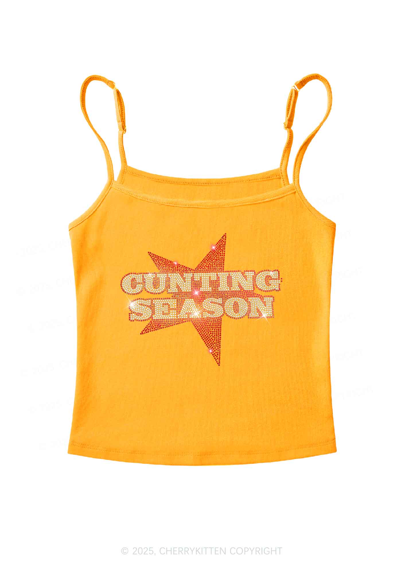 Rhinestone Cxxting Season Y2K Spaghetti Strap Cami Cherrykitten