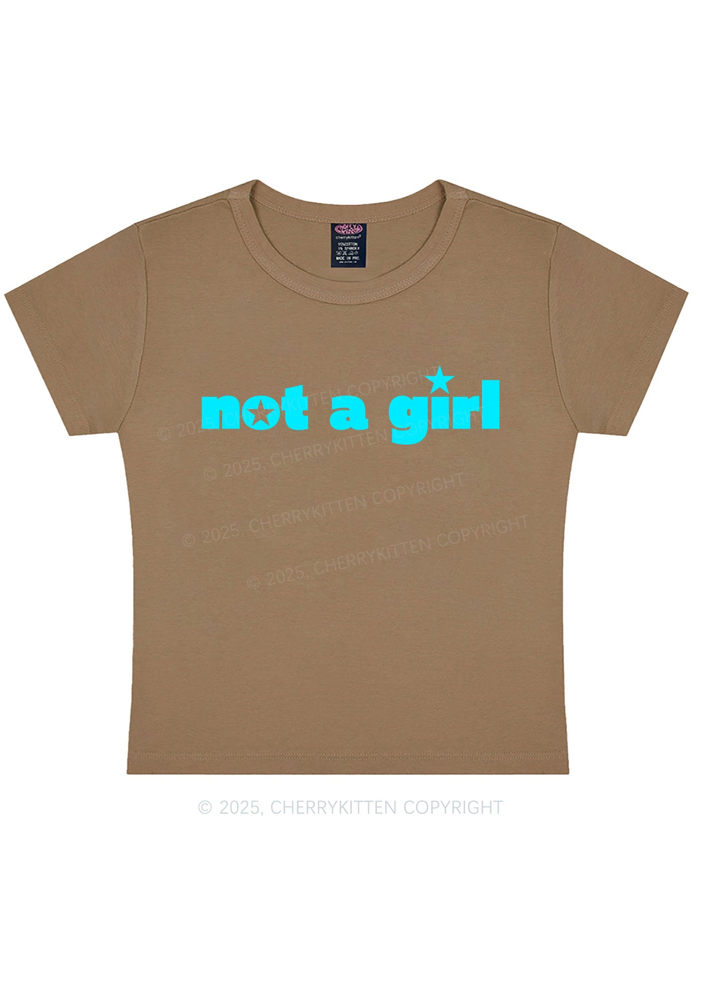 Not A Girl Y2K Baby Tee Cherrykitten