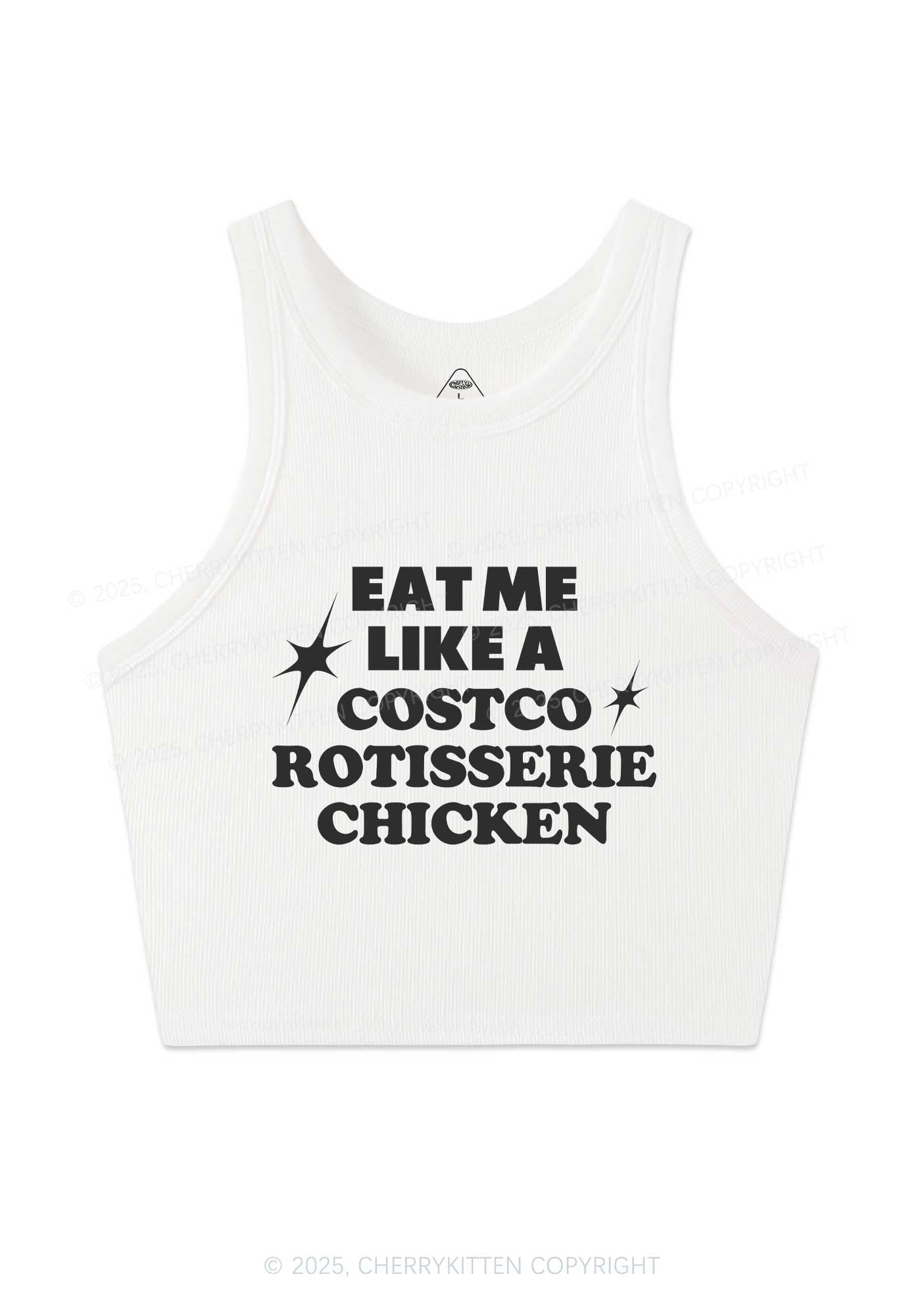 Eat Me Like Chicken Y2K Crop Tank Top Cherrykitten