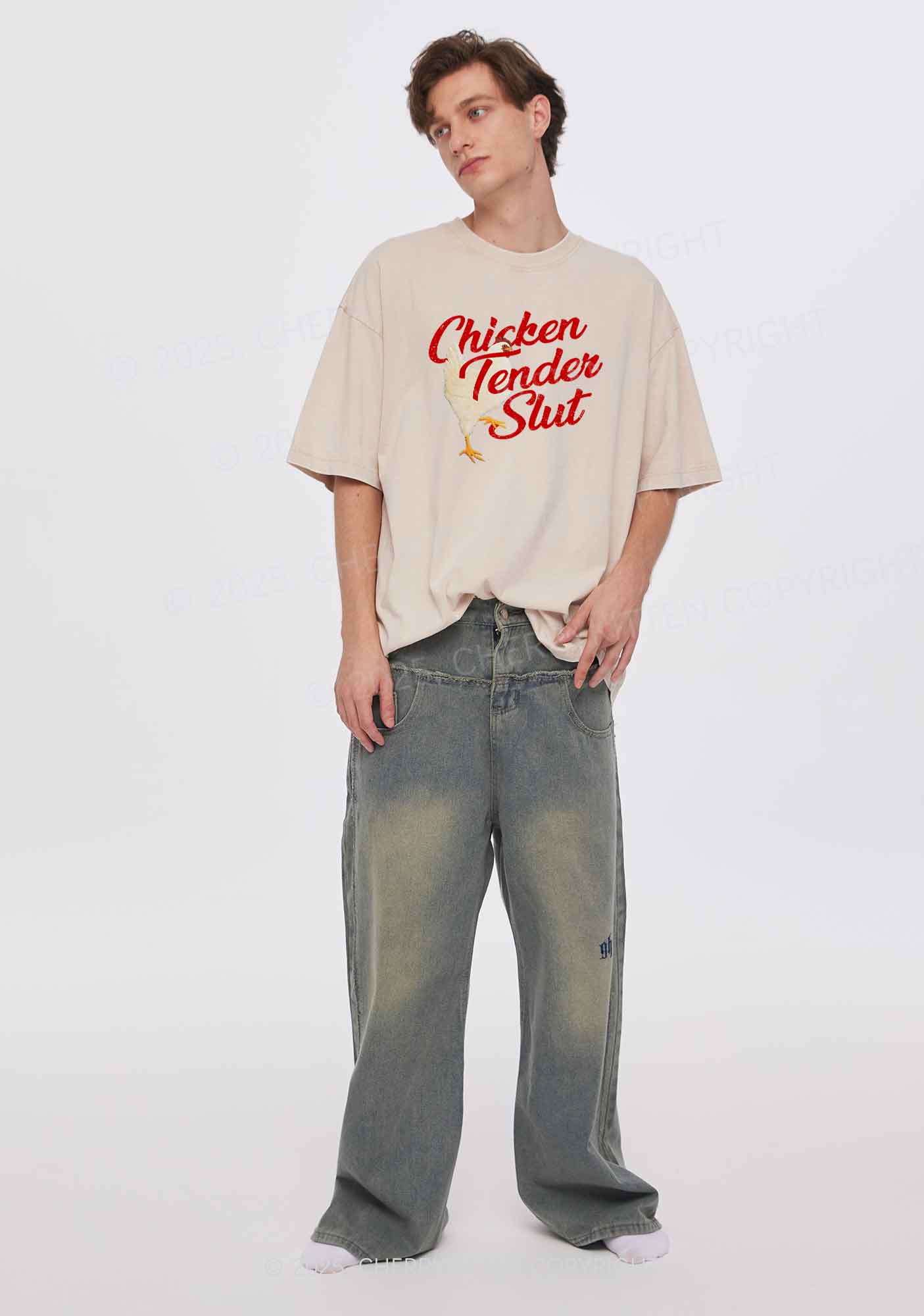 Chicken Tender Slxt Y2K Shirts Washed Tee Cherrykitten