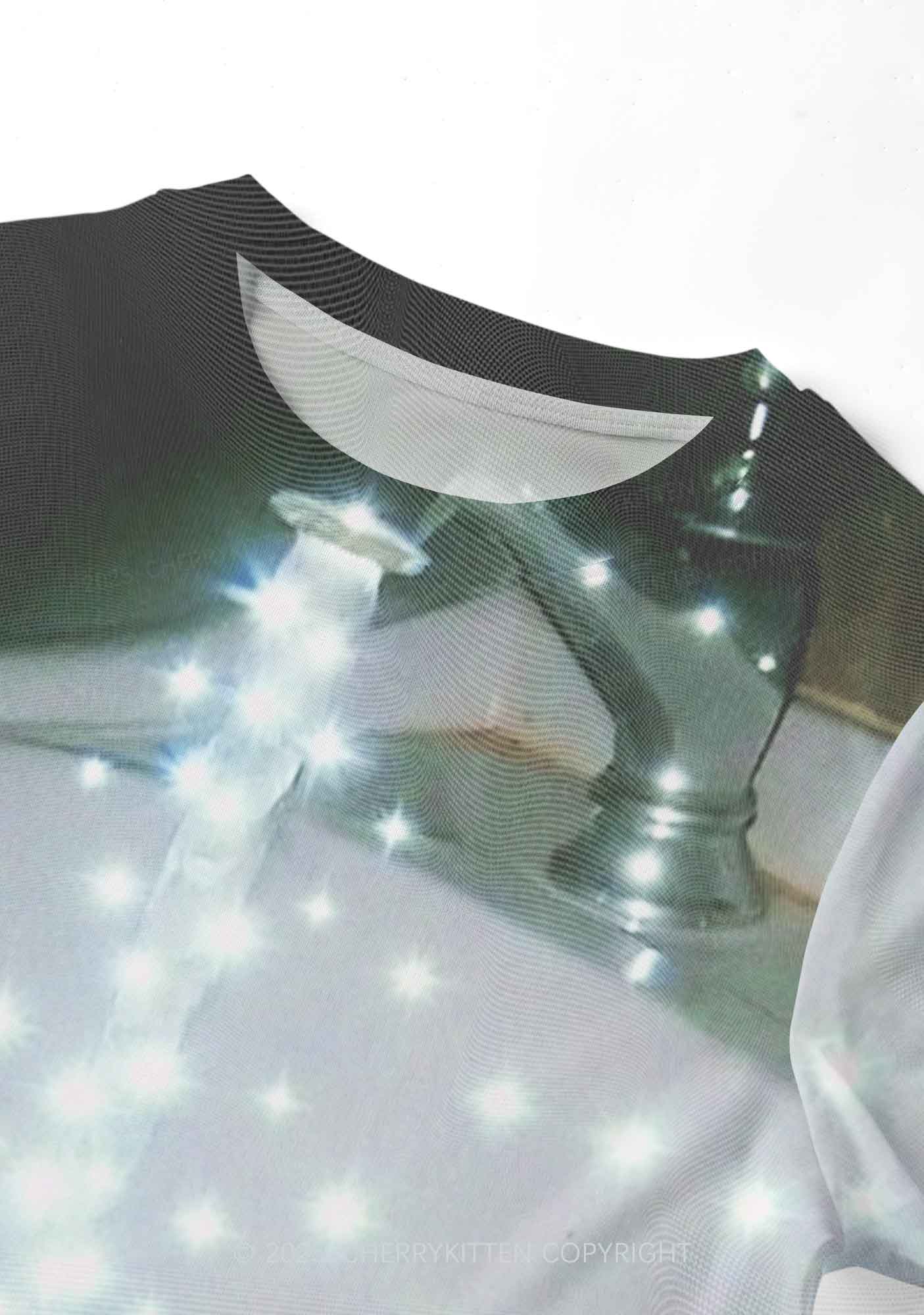 Starry Stream Y2K Mesh Crop Top Cherrykitten