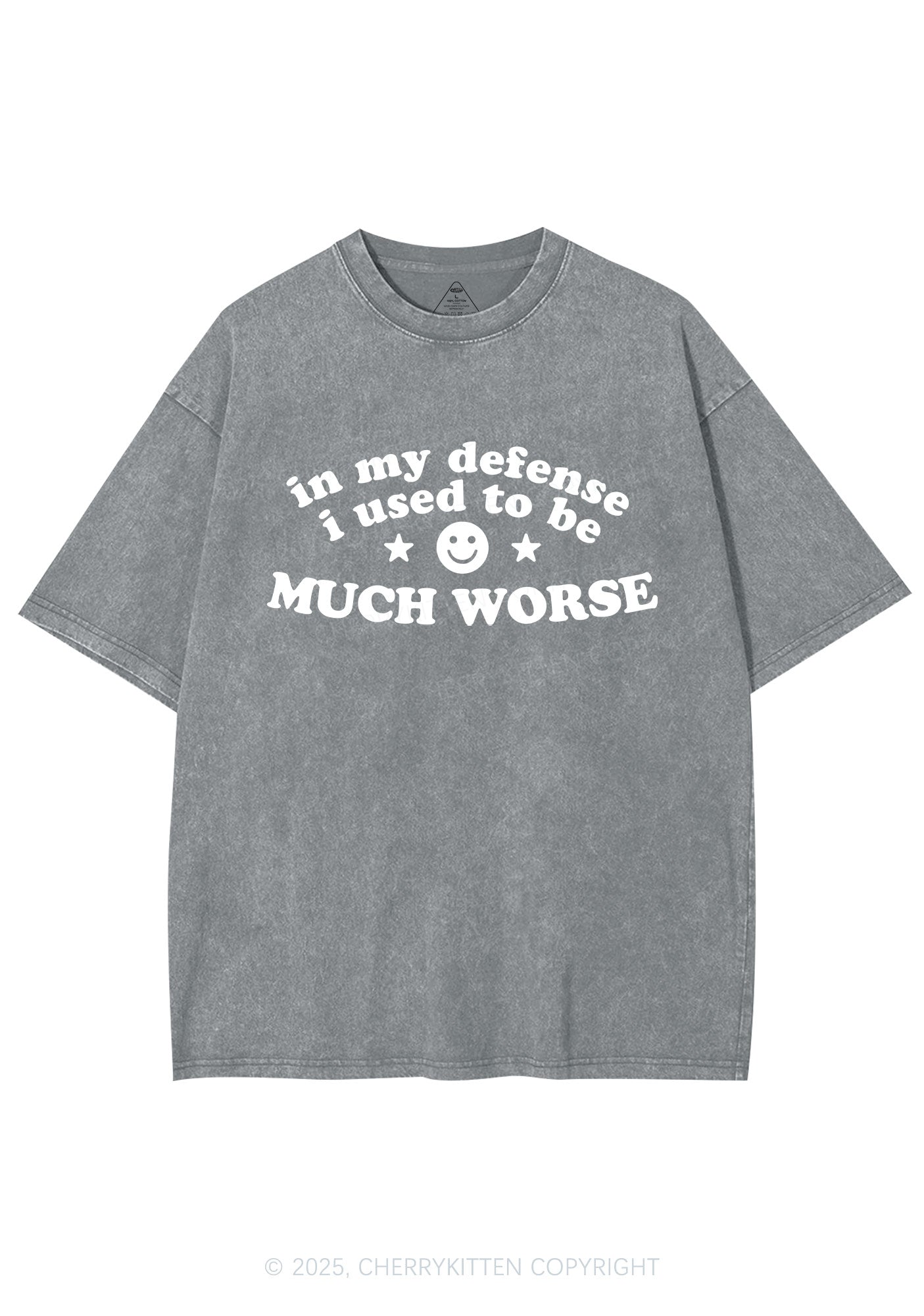 Much Worse Y2K Shirts Washed Tee Cherrykitten