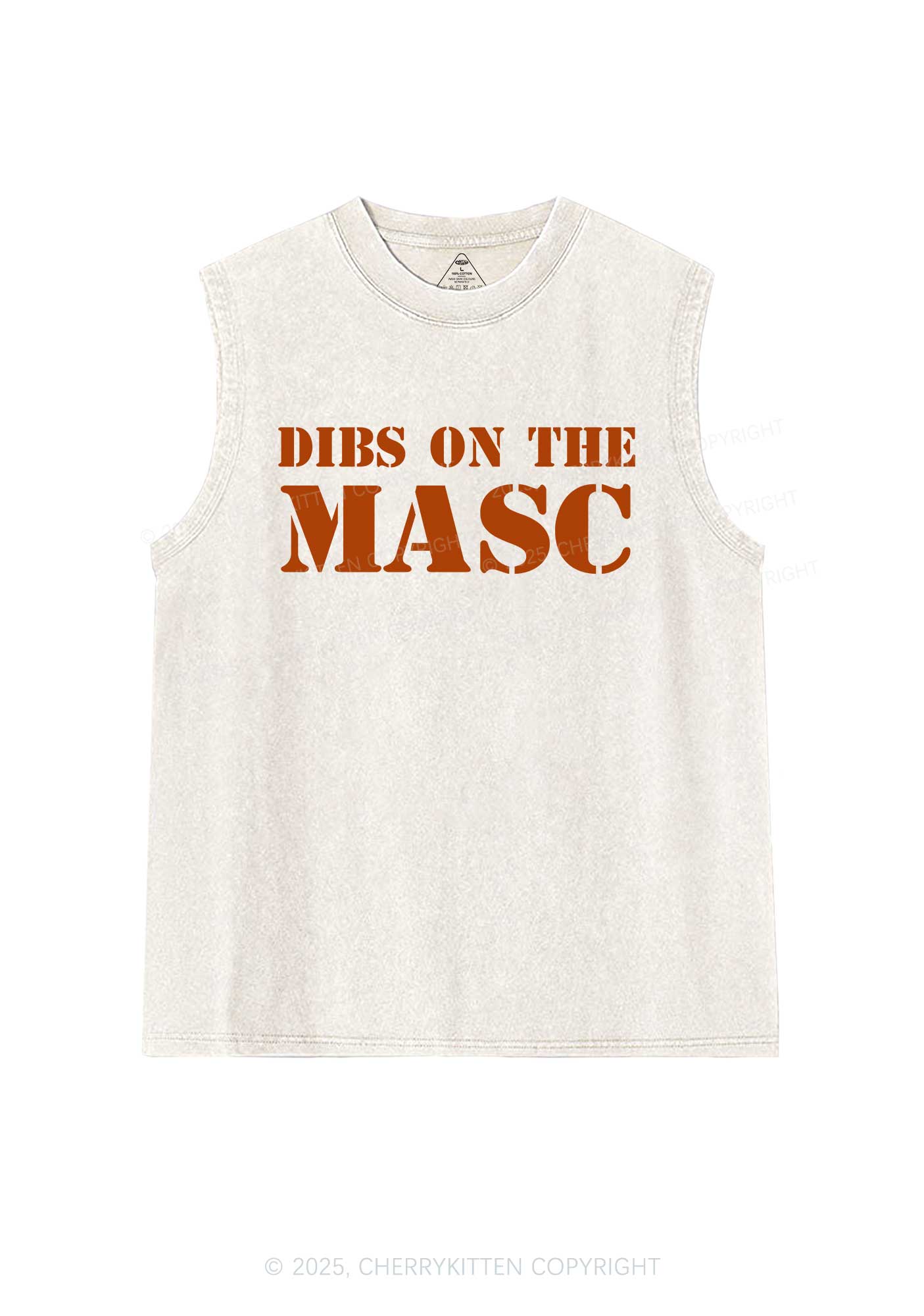 Dibs On The Masc Pride Y2K Washed Muscle Tank Cherrykitten