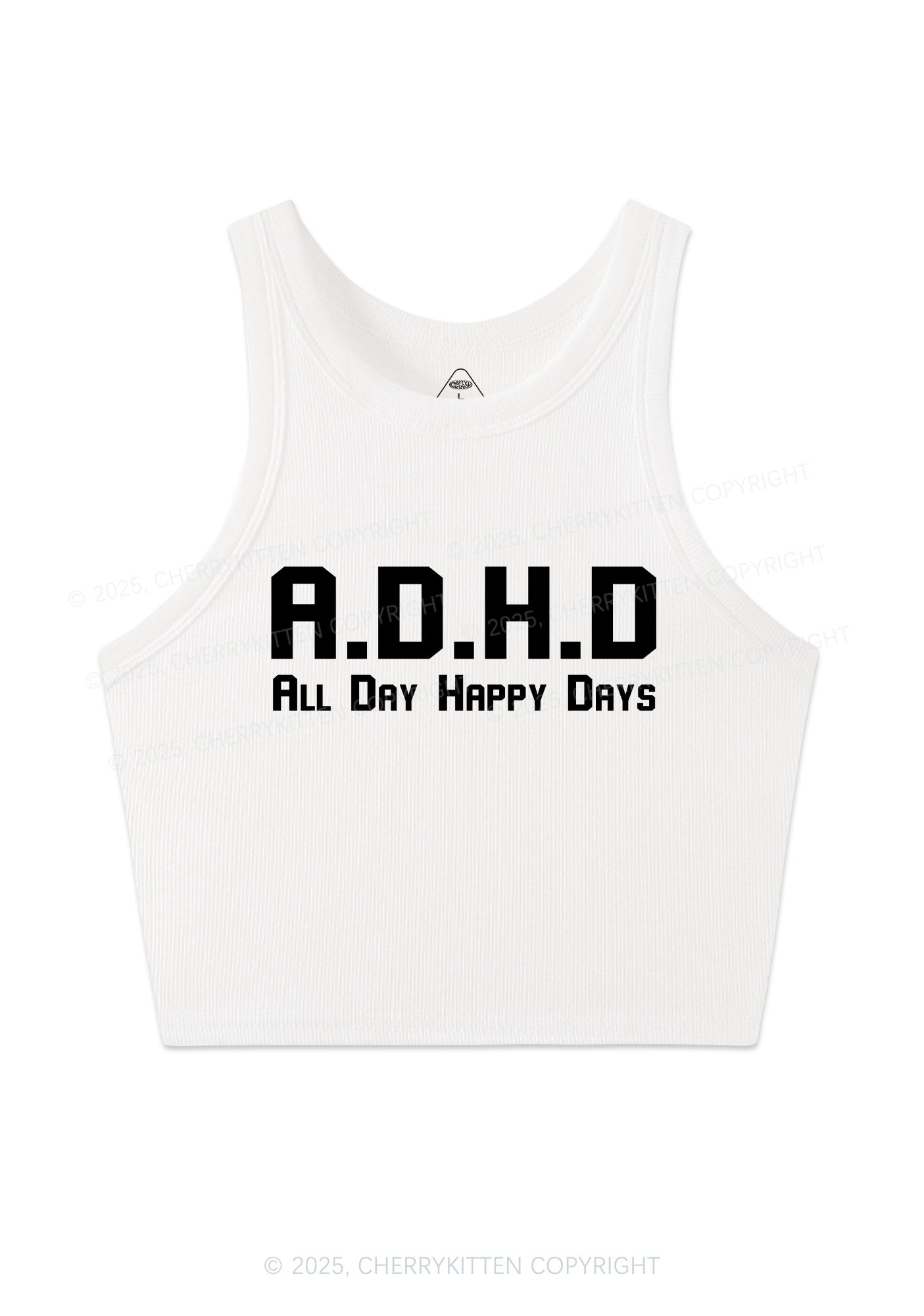 All Day Happy Days Y2K Crop Tank Top Cherrykitten