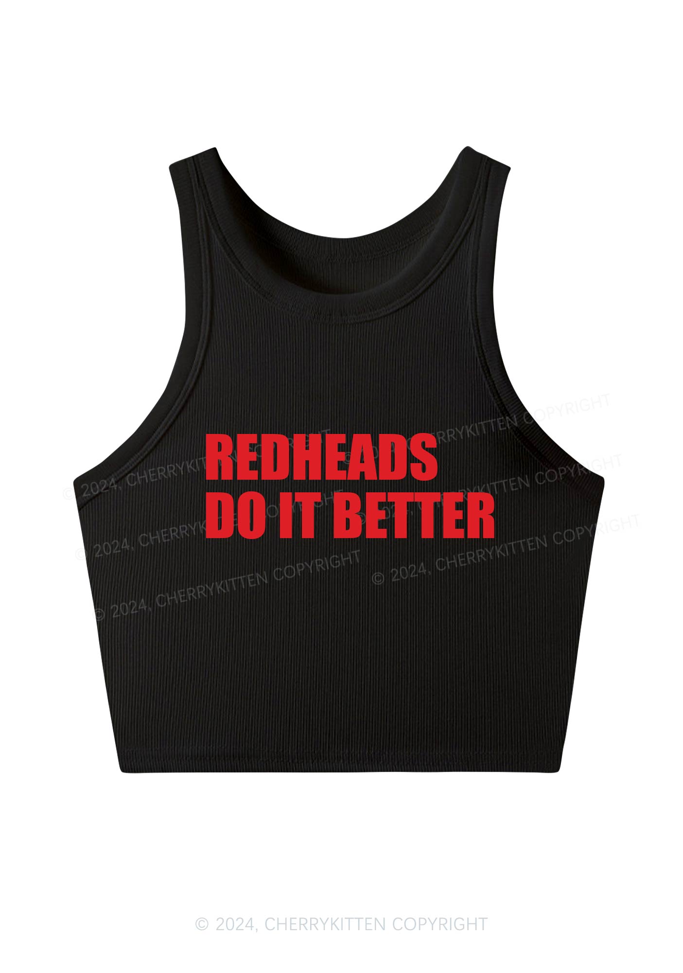Redheads Do It Better Y2K Crop Tank Top Cherrykitten