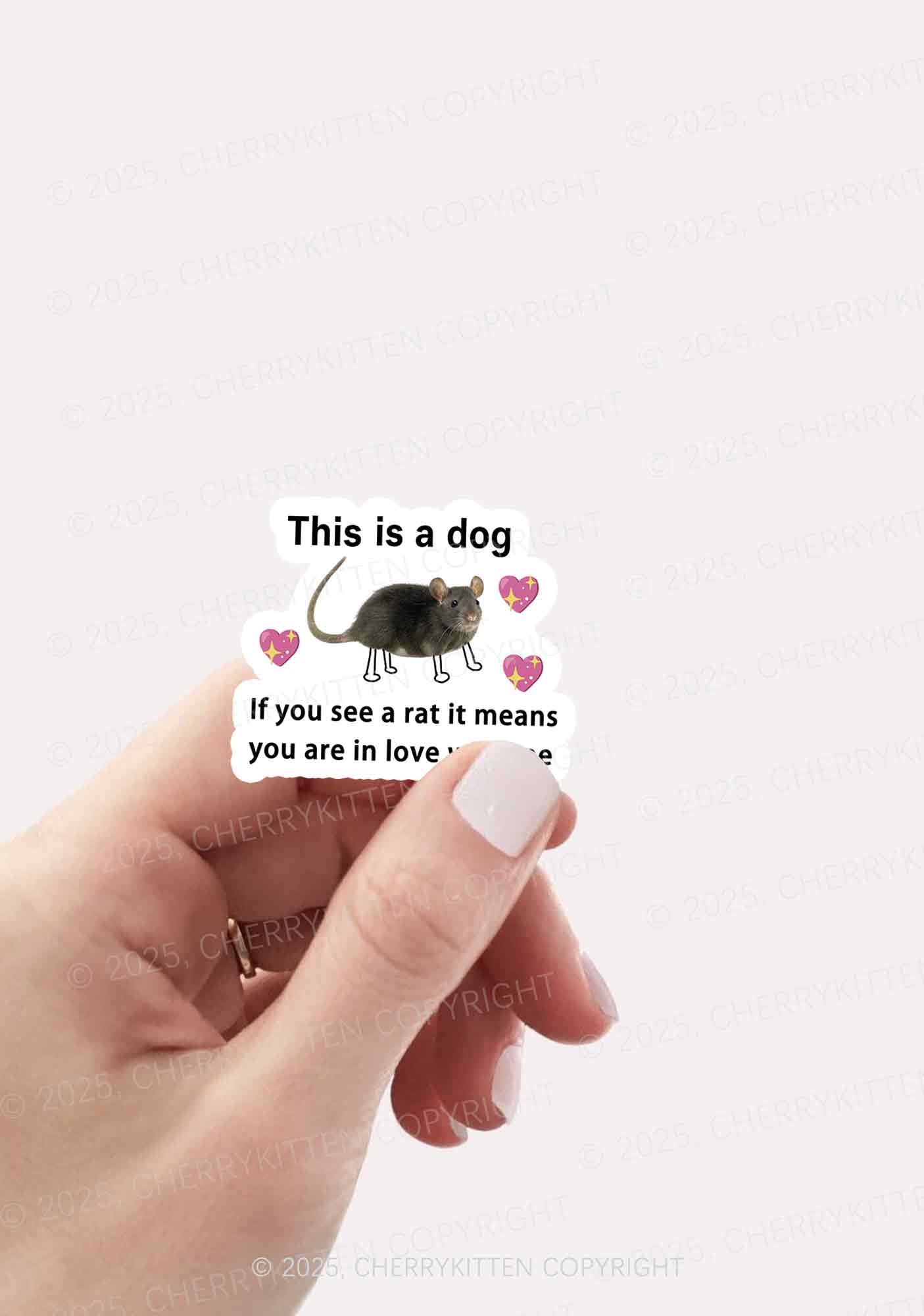 If You See Rat 1Pc Y2K Sticker Cherrykitten