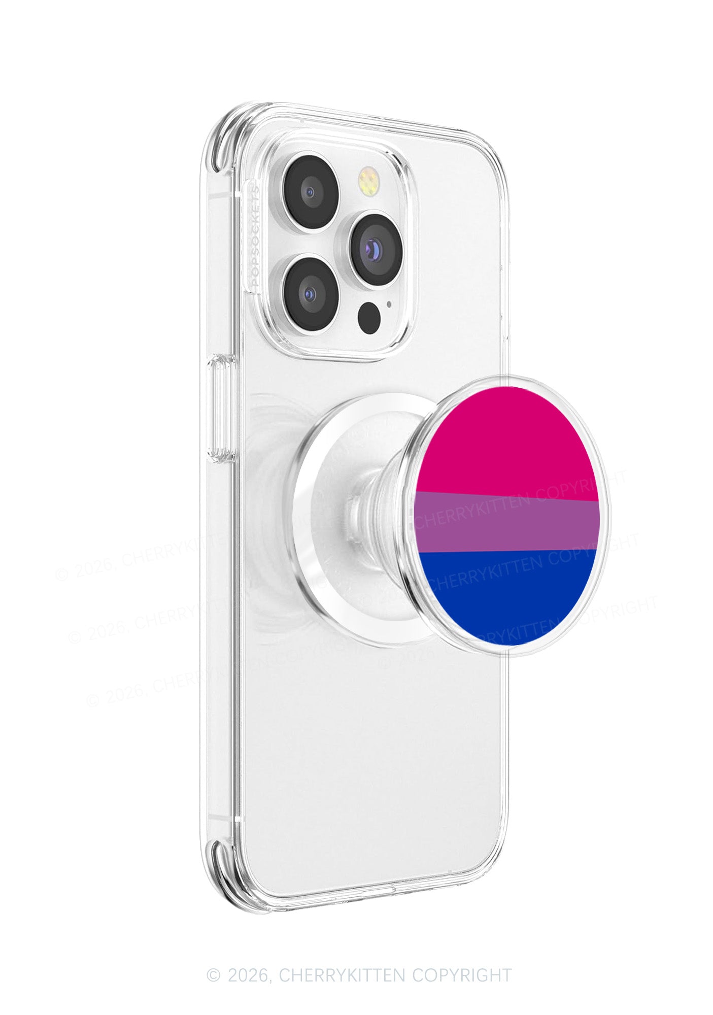 Bisexual Stripes Pride Y2K Magnetic Phone Grip Holder Cherrykitten