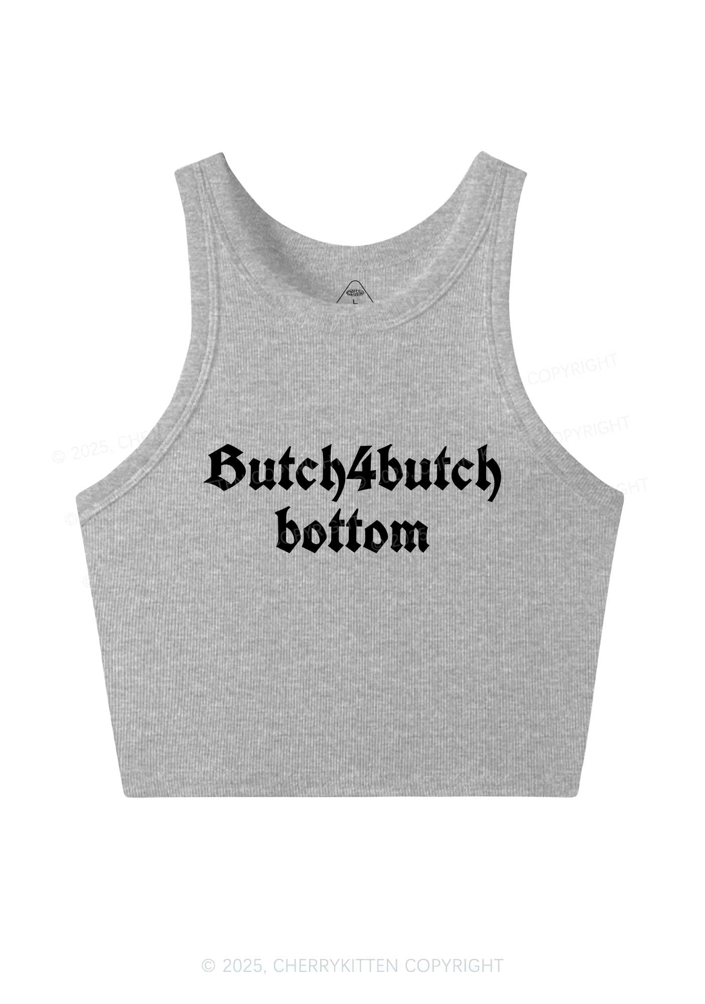 Butch Bottom Pride Y2K Crop Tank Top Cherrykitten