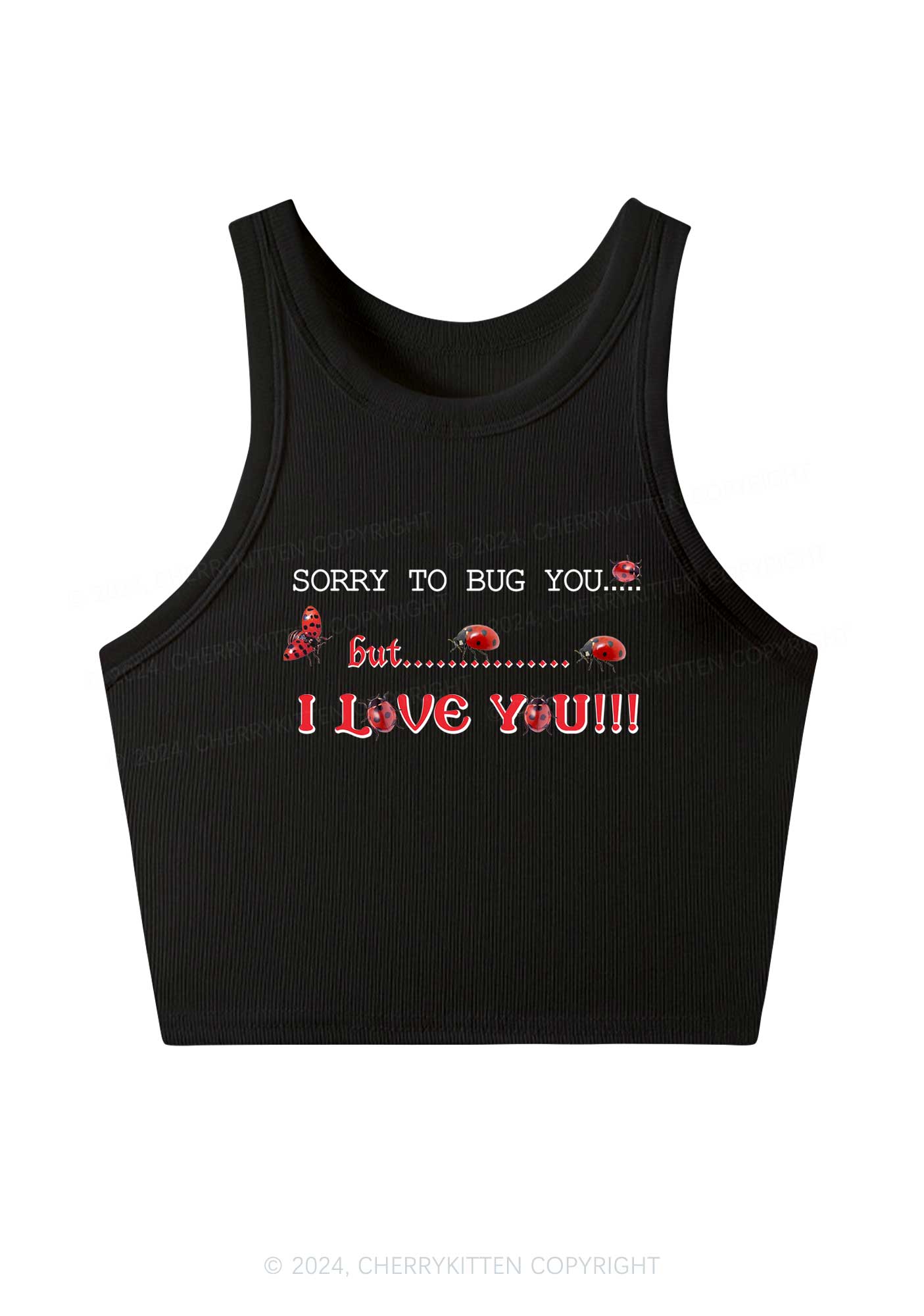 Sorry To Bug You Y2K Crop Tank Top Cherrykitten