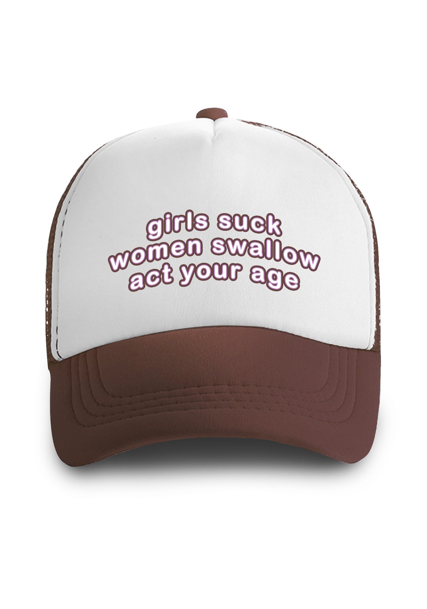 Women Swallow Act Your Age Trucker Hat