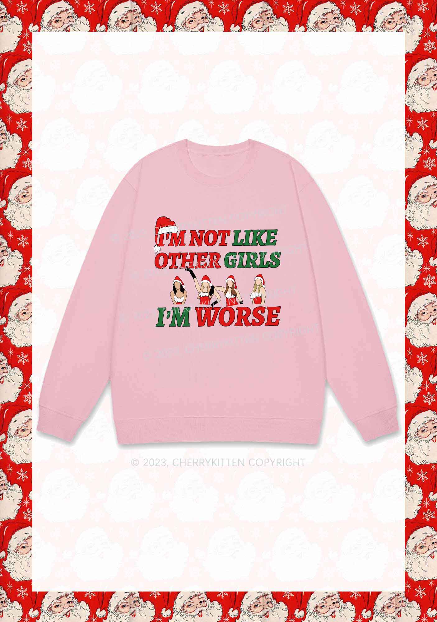 I'm Worse Y2K Sweatshirt Cherrykitten