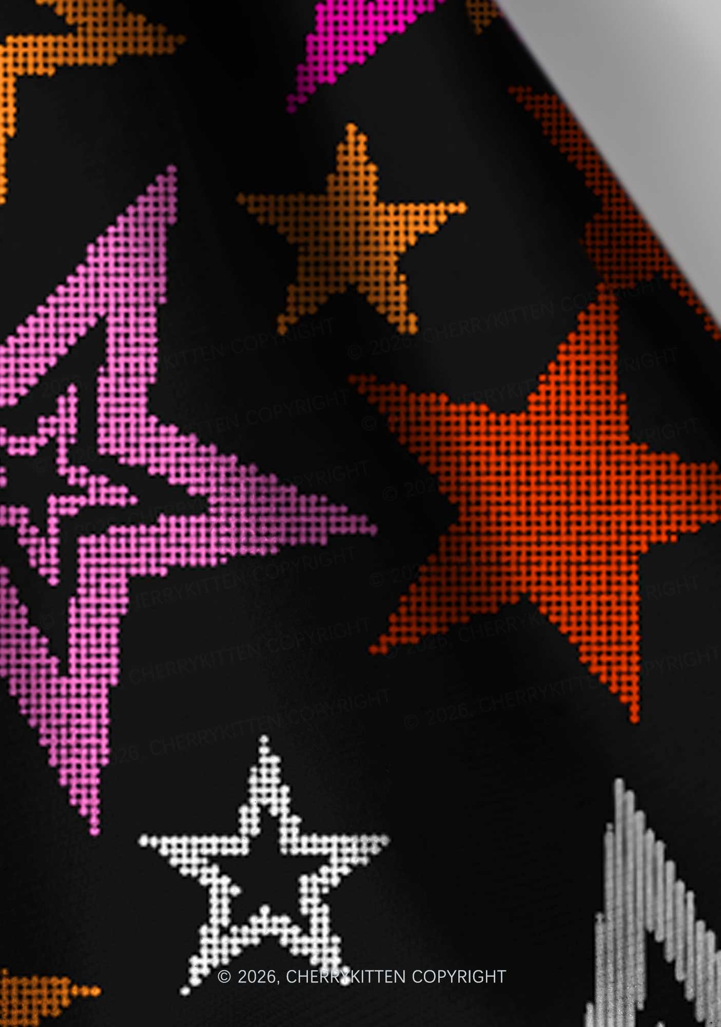 Lesbian Star Pride Y2K Print Headband Cherrykitten