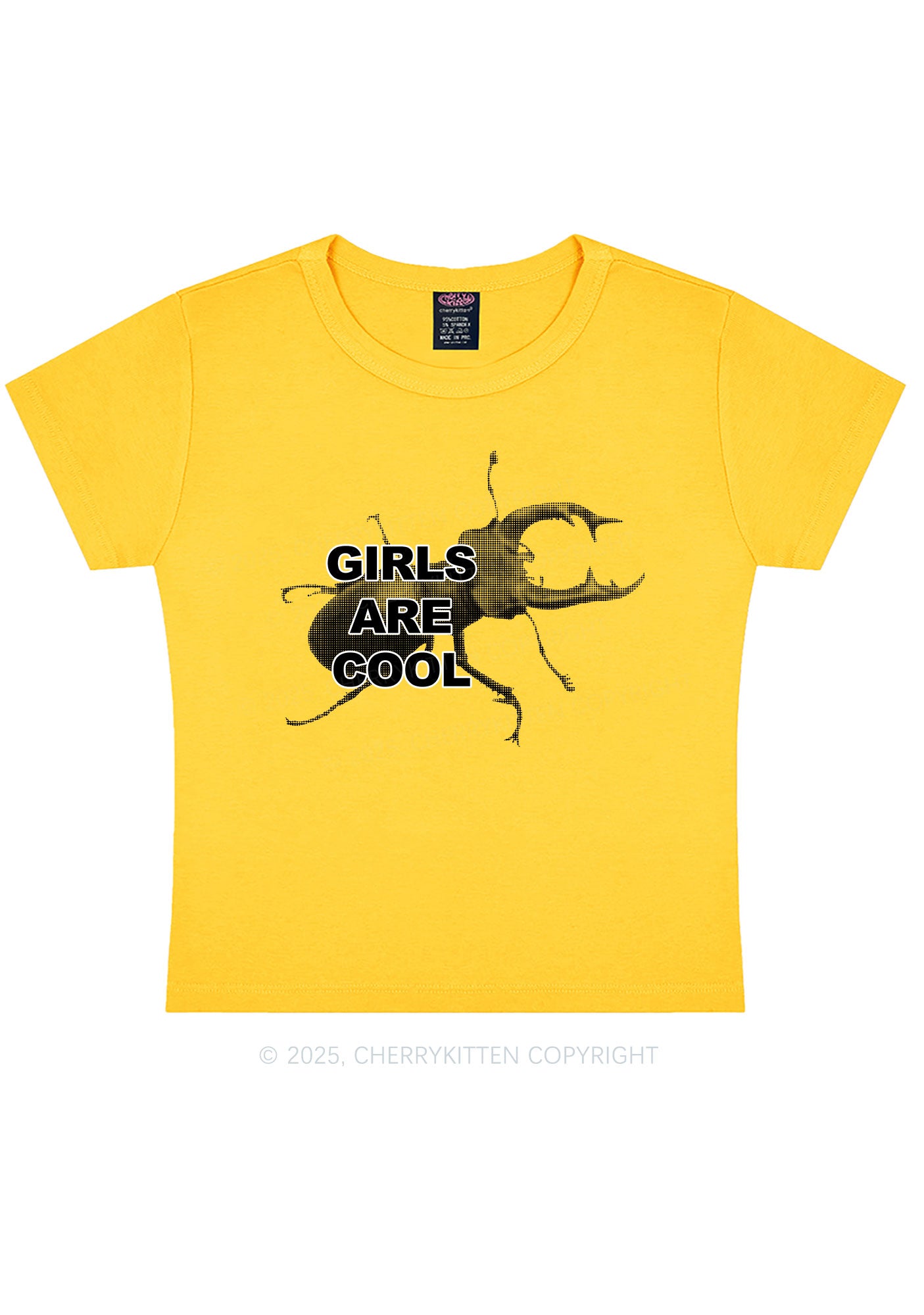 Beetle Girls Are Cool Y2K Baby Tee Cherrykitten
