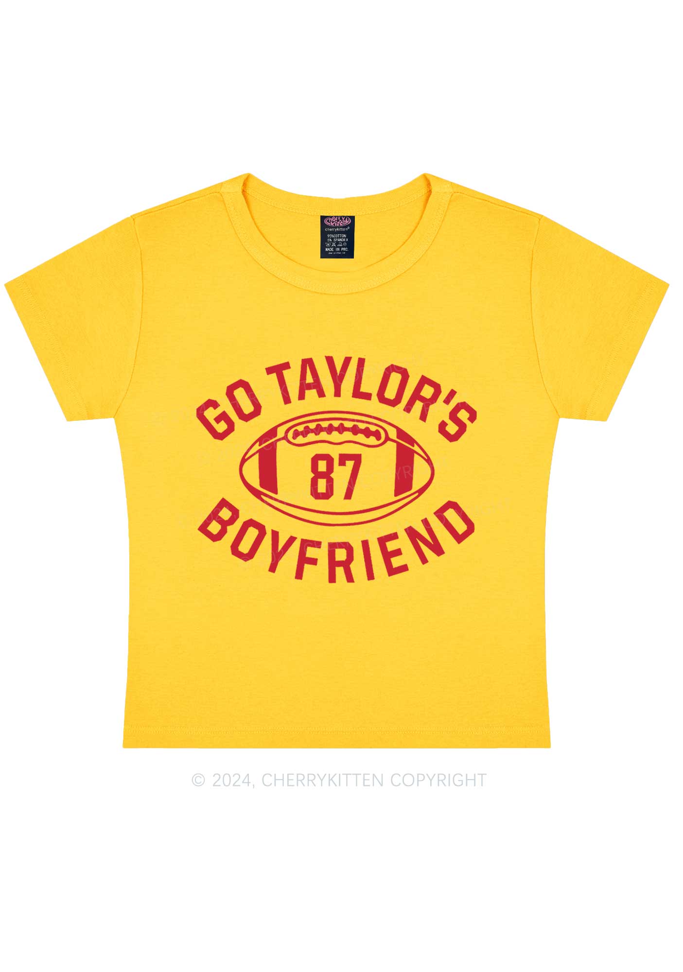 Go Boyfriend Y2K Super Bowl Baby Tee Cherrykitten
