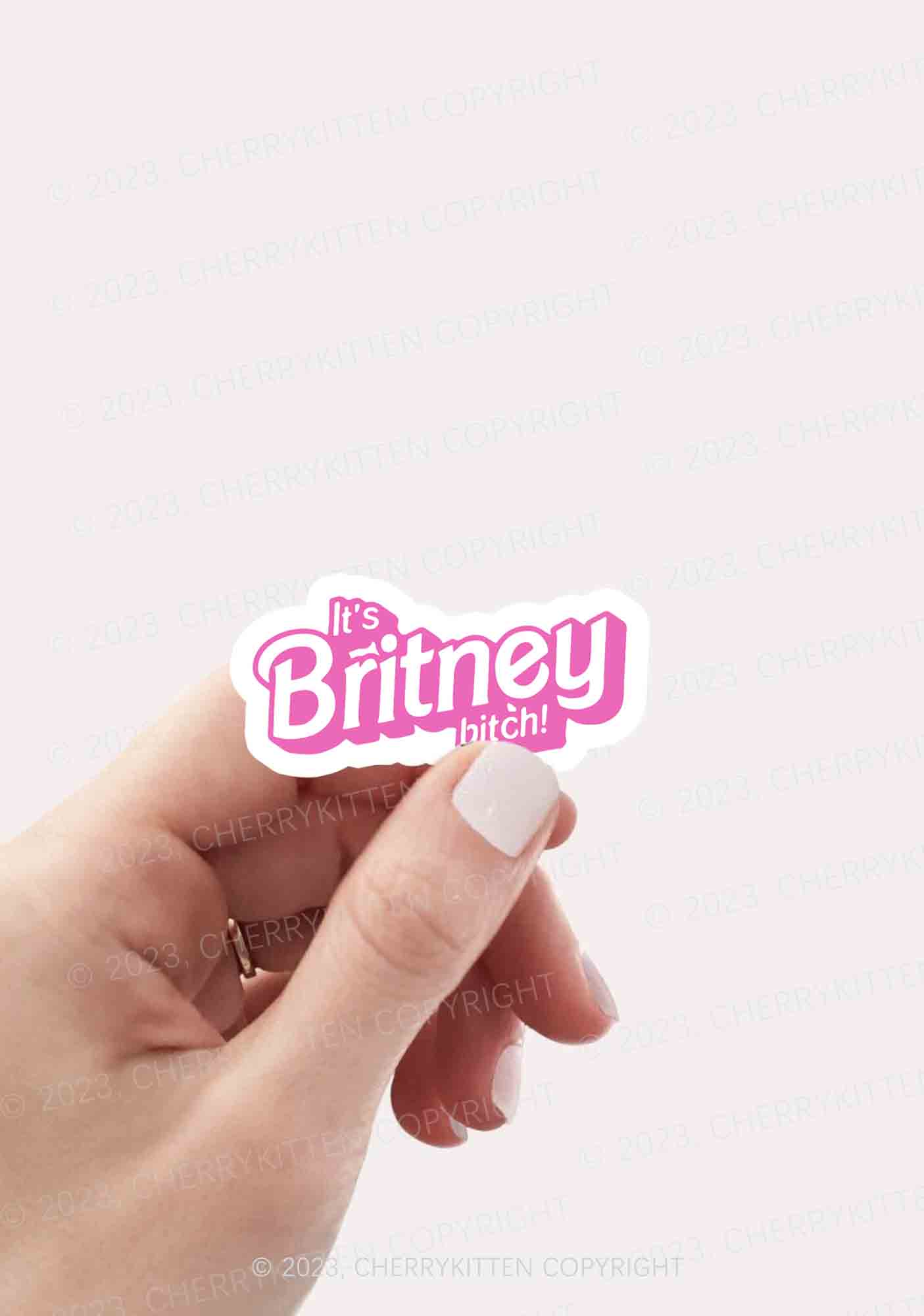 It's Britney Bixch 1Pc Y2K Sticker Cherrykitten