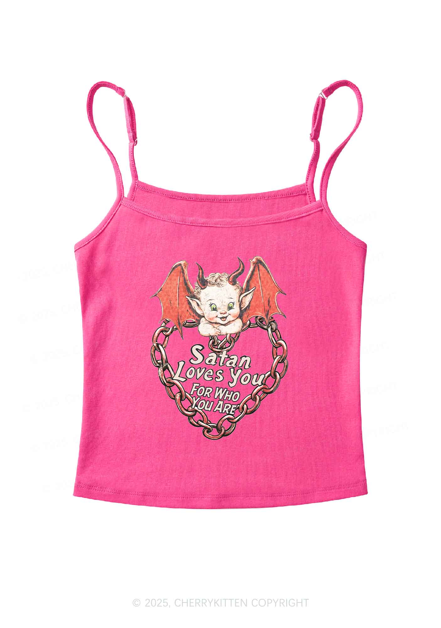 Satan Loves You Y2K Spaghetti Strap Cami Cherrykitten