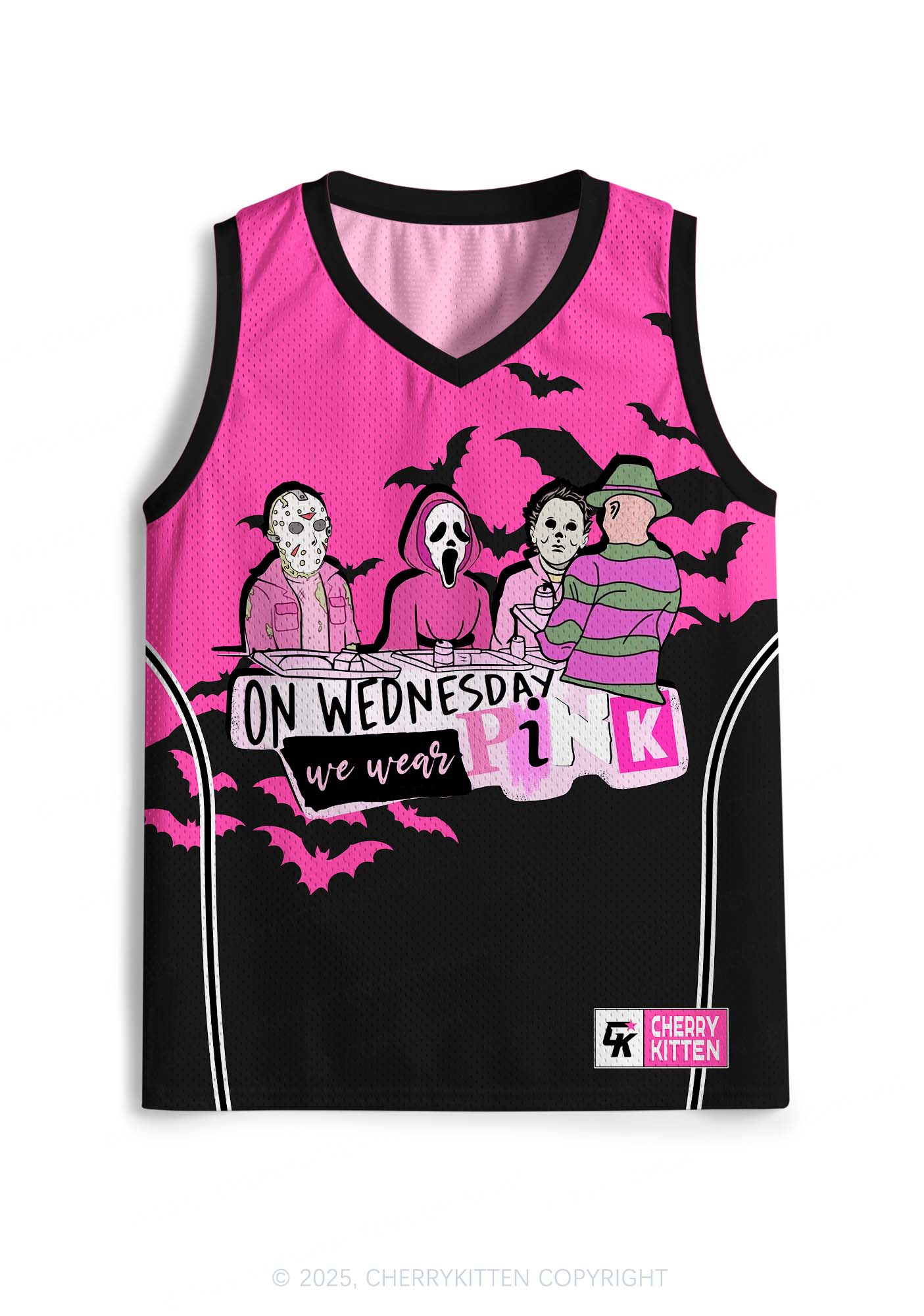 Halloween Custom We Wear Pink Y2K Sport Jersey Tank Cherrykitten