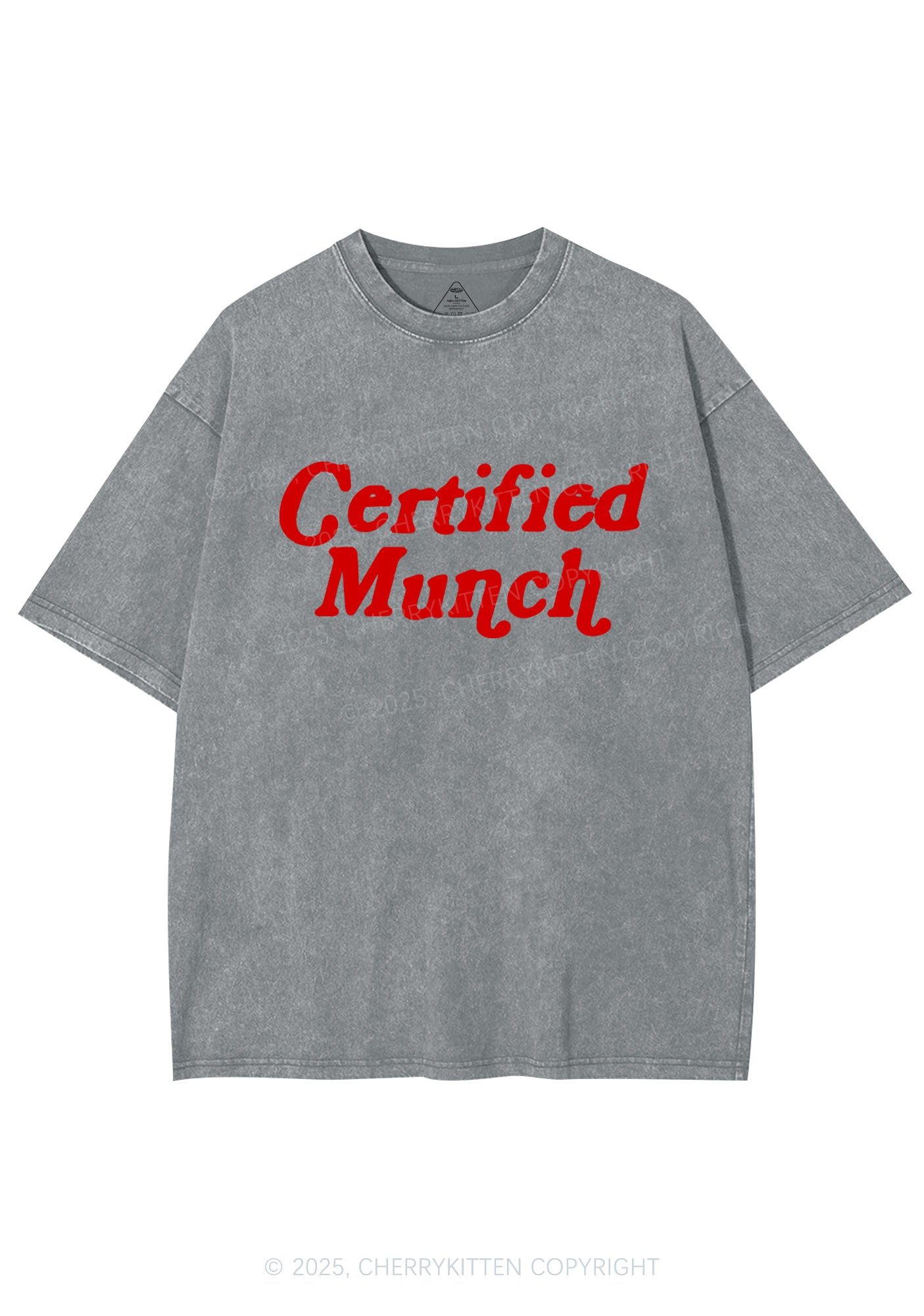 Certified Munch Y2K Shirts Washed Tee Cherrykitten