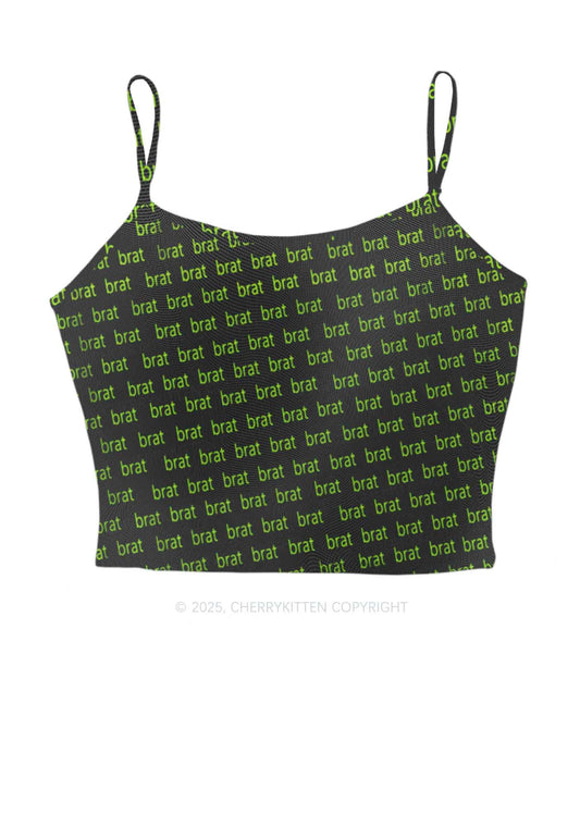 Green Brat Y2K Mesh Cami Tank Cherrykitten