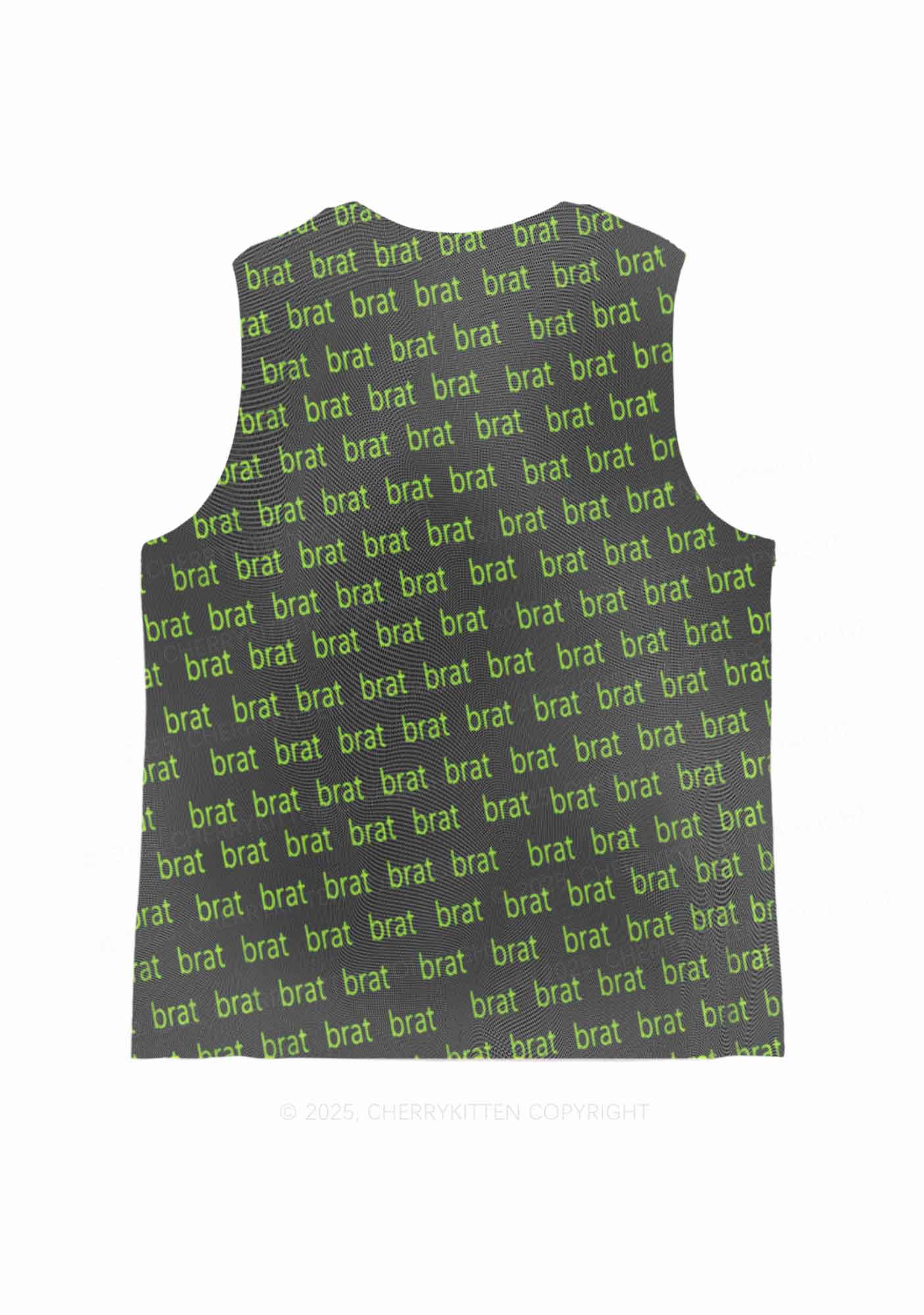 Green Brat Y2K Mesh Muscle Tank Cherrykitten