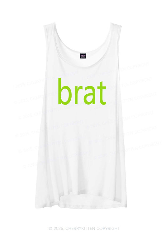Green Brat Y2K Sheer Boyfriend Tank Cherrykitten