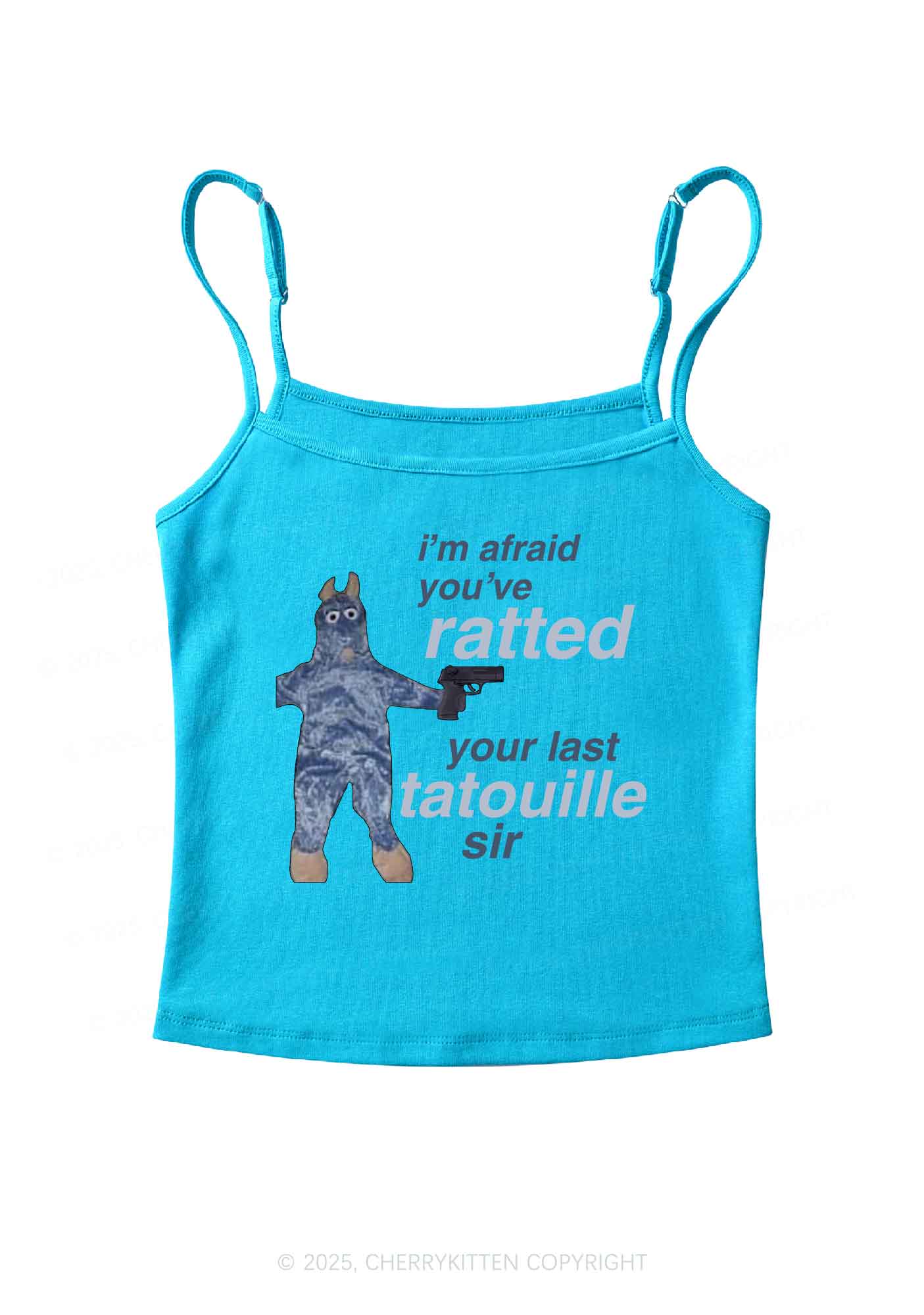 Ratted Last Tatouille Y2K Spaghetti Strap Cami Cherrykitten