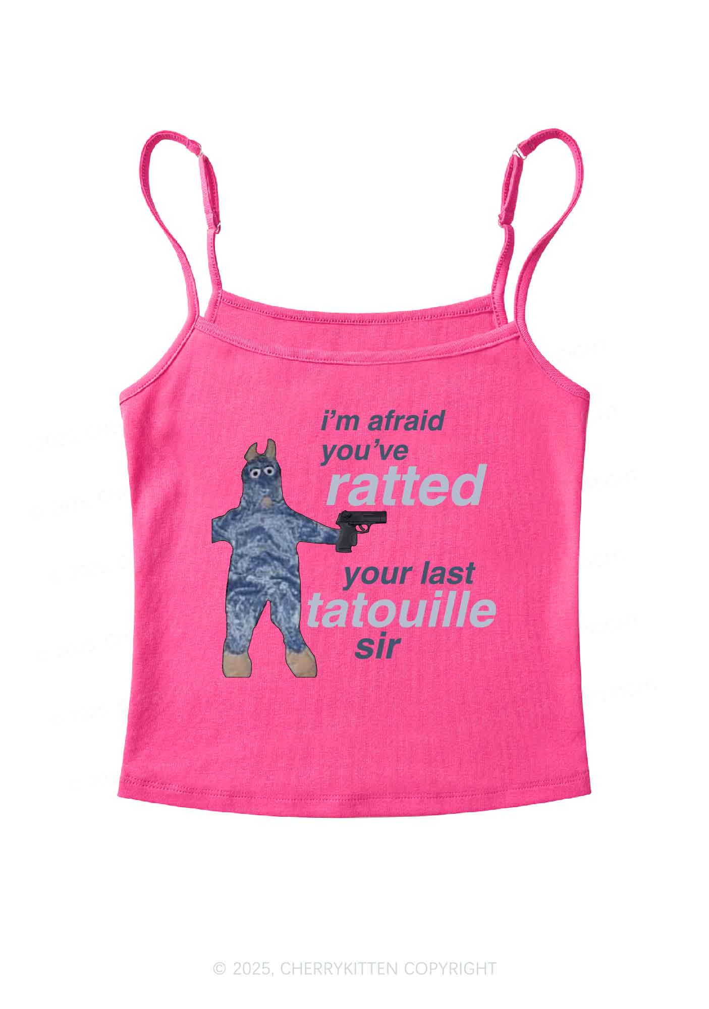 Ratted Last Tatouille Y2K Spaghetti Strap Cami Cherrykitten