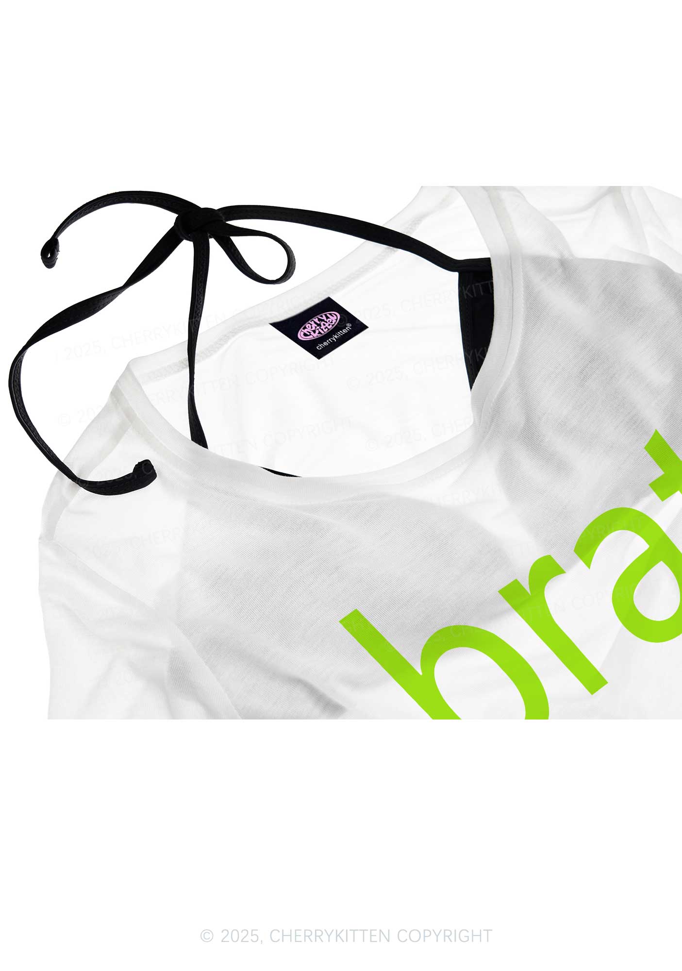 Green Brat Y2K Sheer Boyfriend Tee Cherrykitten