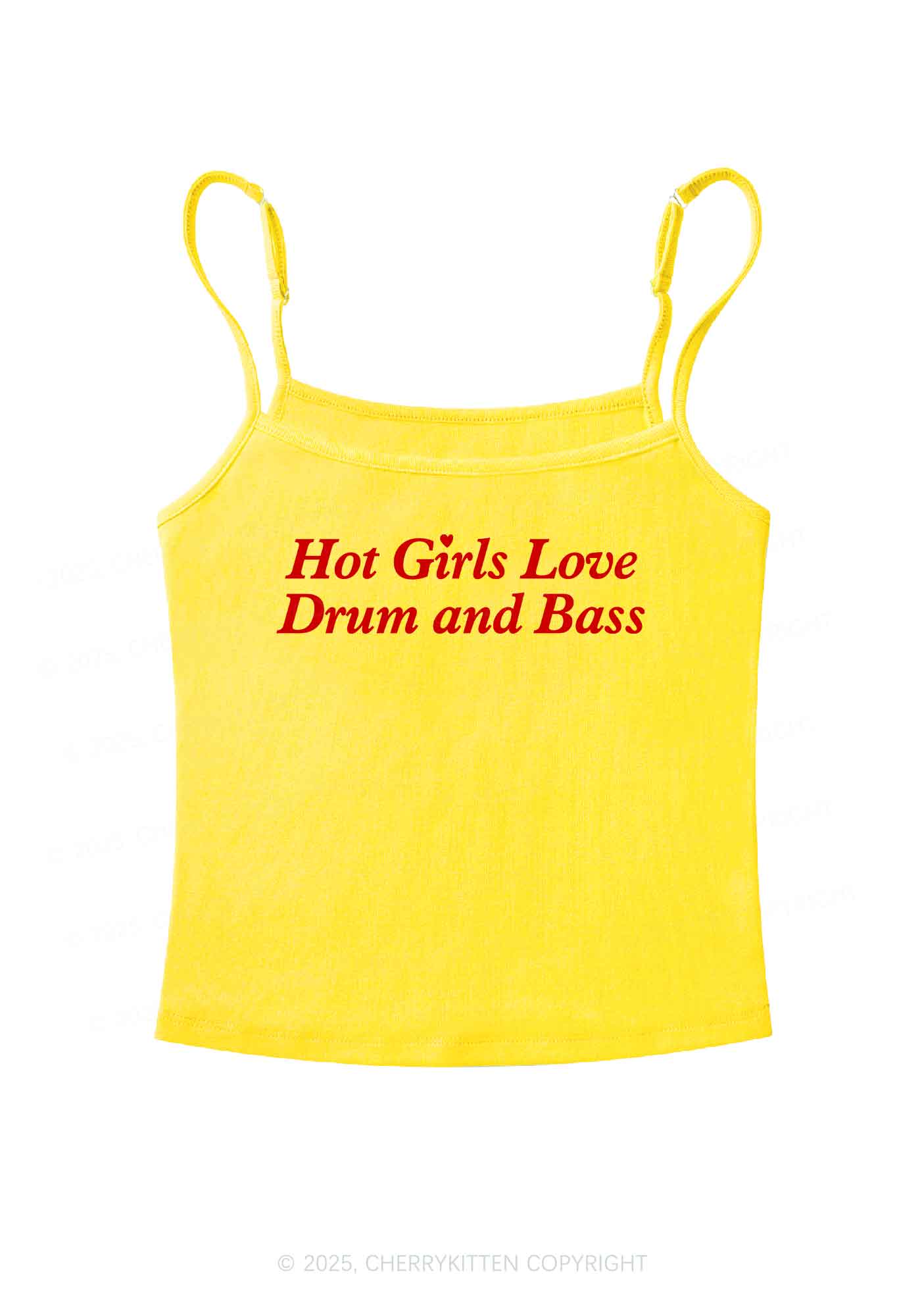 Hot Girls Love Drum And Bass Y2K Spaghetti Strap Cami Cherrykitten