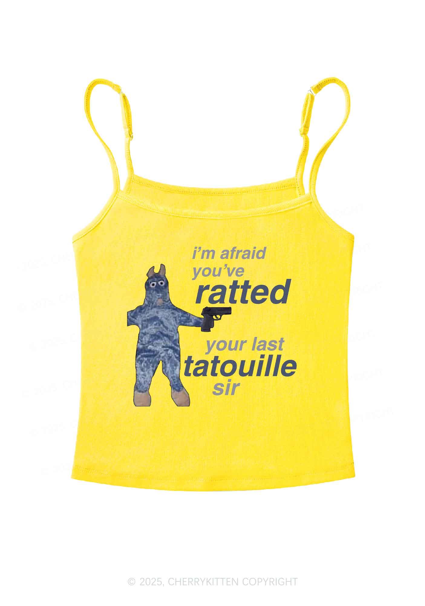 Ratted Last Tatouille Y2K Spaghetti Strap Cami Cherrykitten
