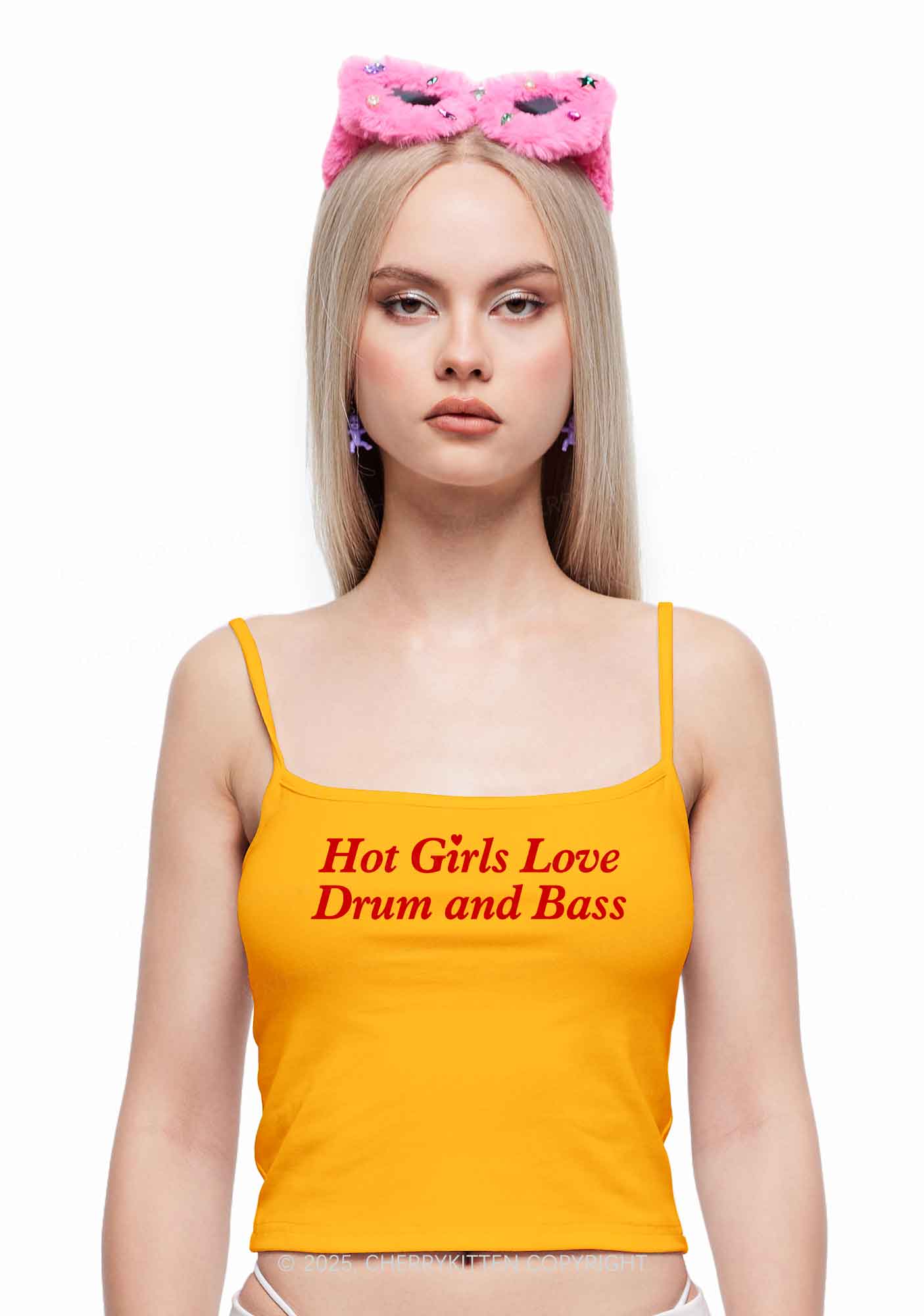 Hot Girls Love Drum And Bass Y2K Spaghetti Strap Cami Cherrykitten