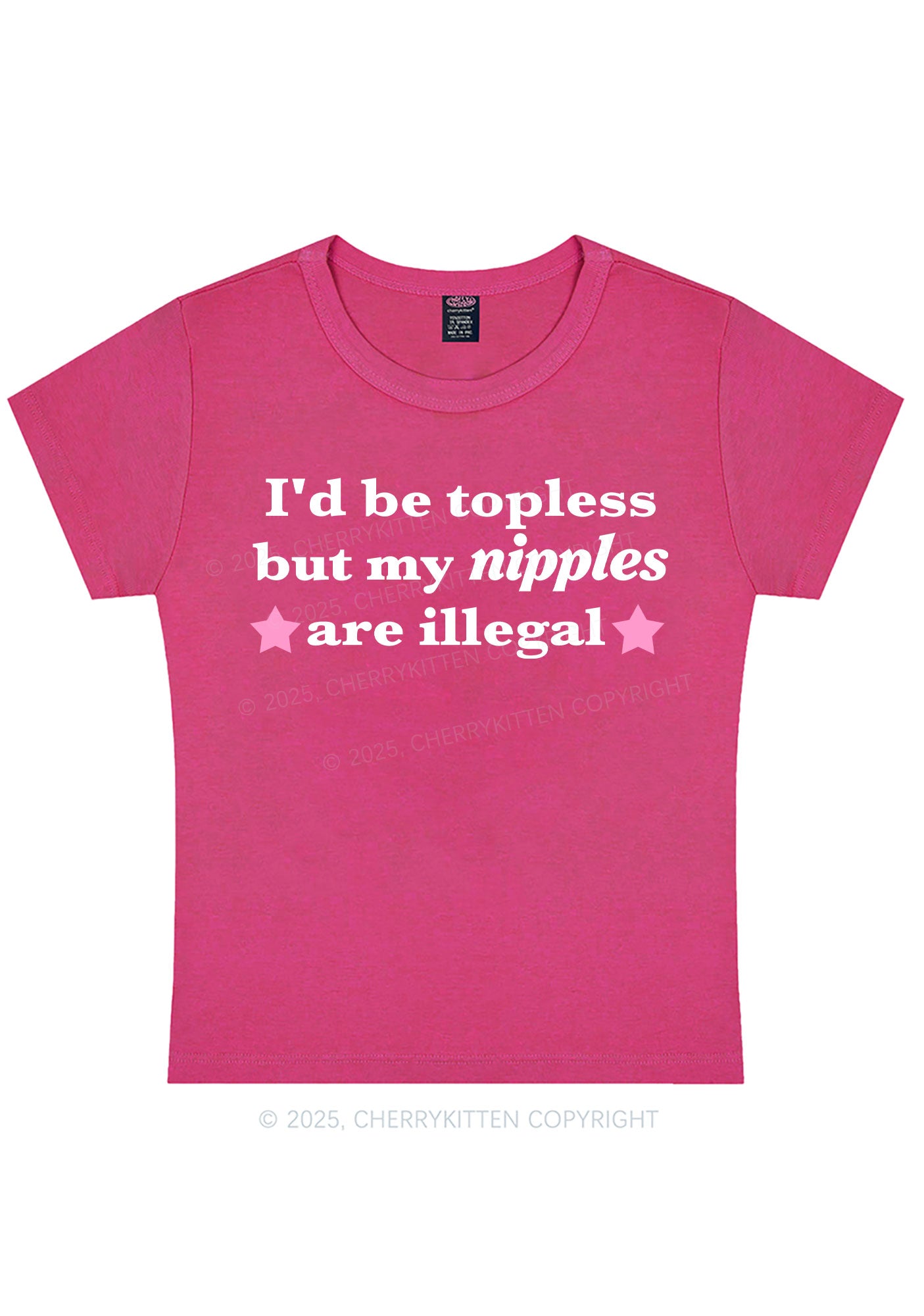 Nixxles Are Illegal Y2K Baby Tee Cherrykitten