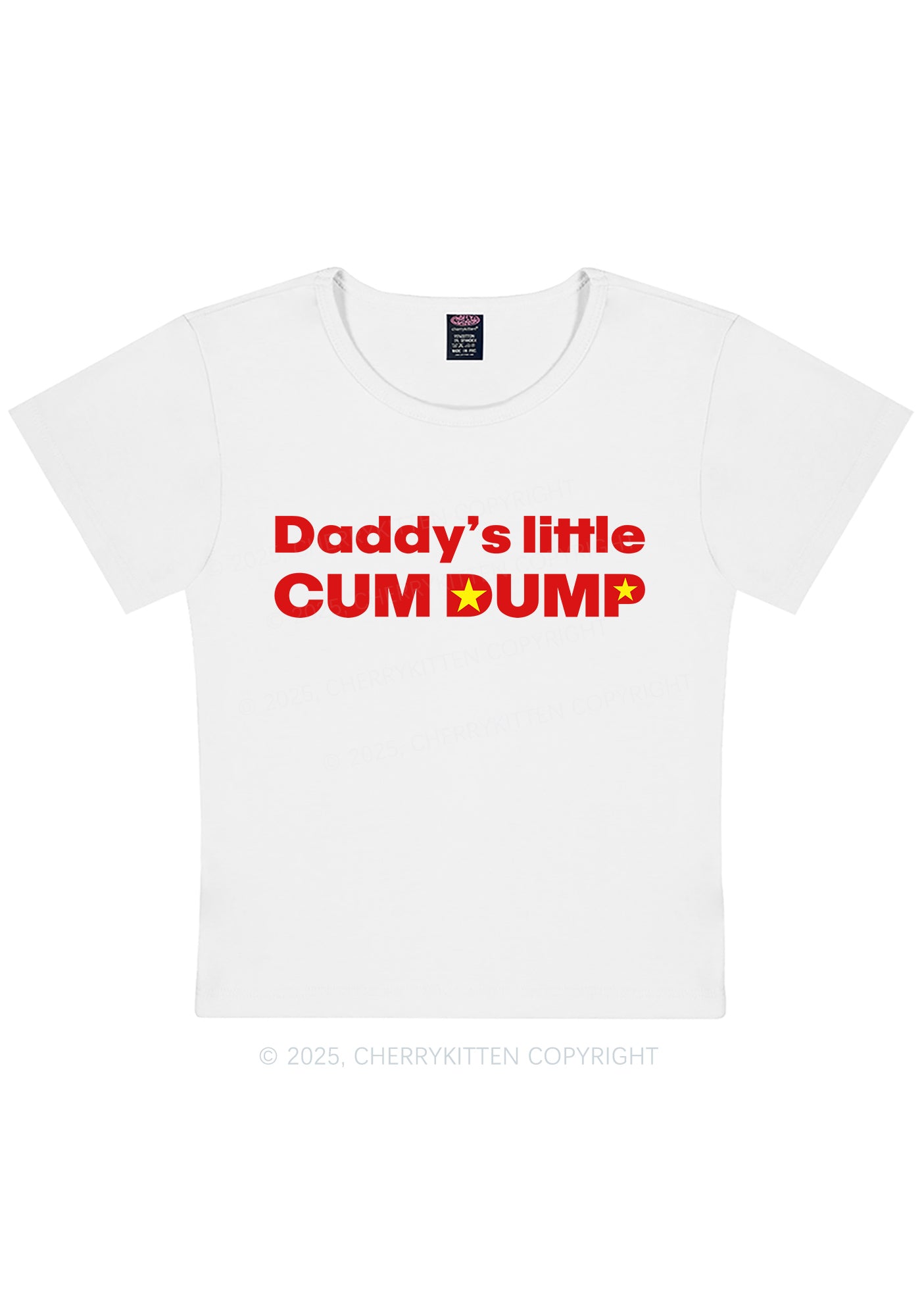 Daddys Little Cum Dump Y2K Baby Tee Cherrykitten
