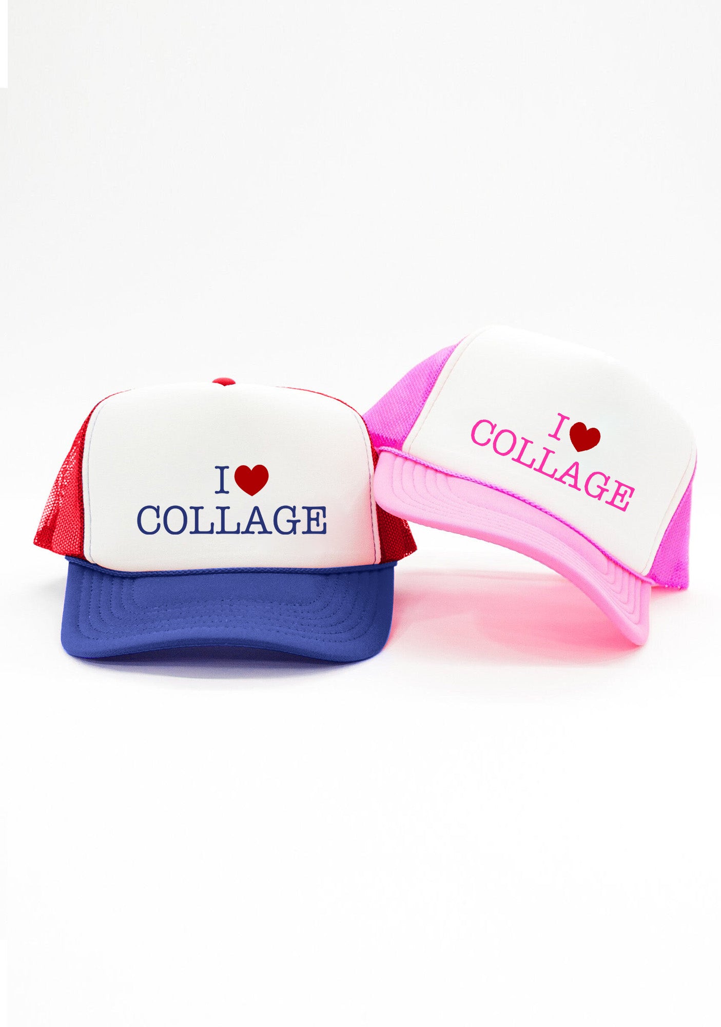 I Love Collage Trucker Hat