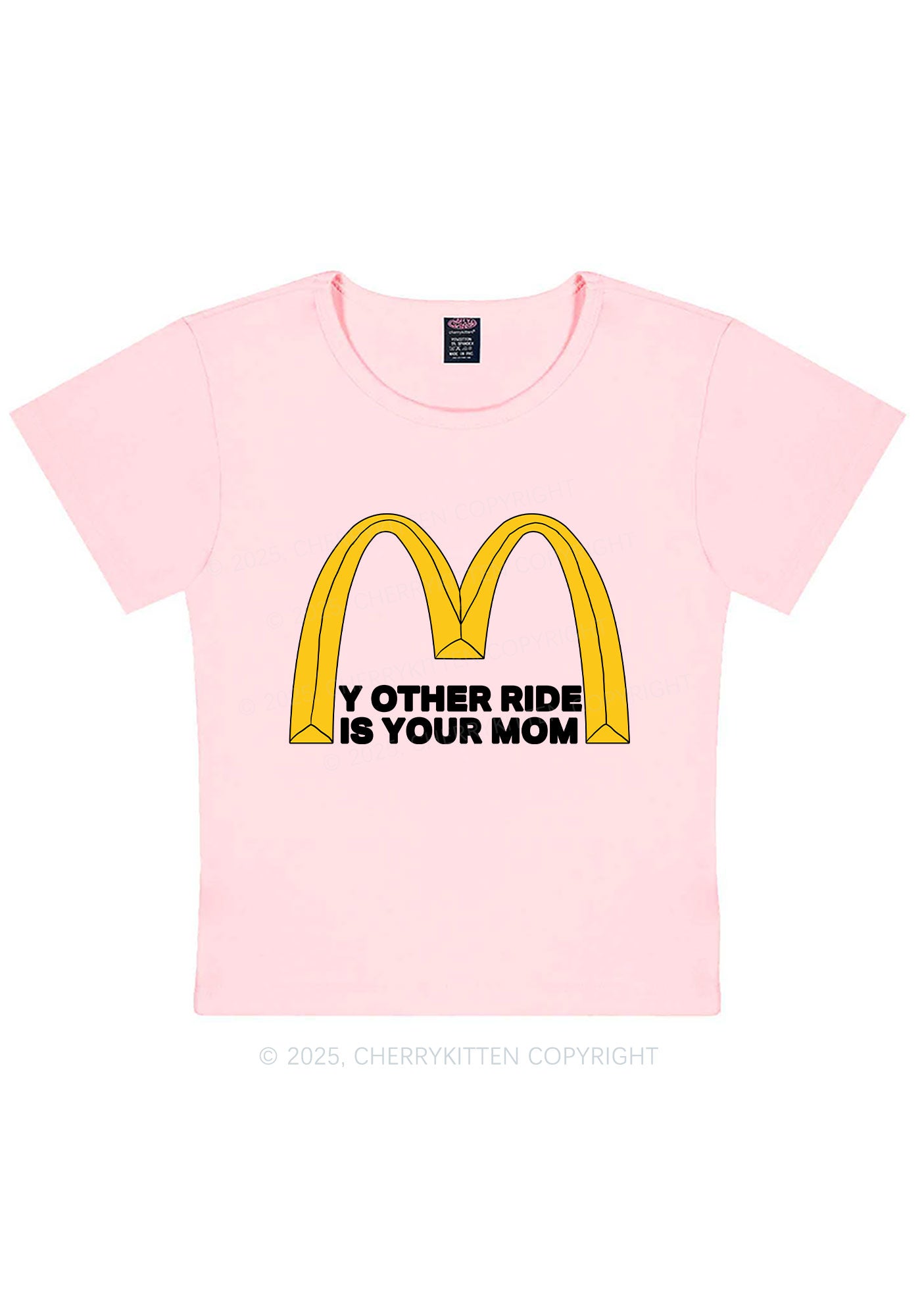 Ride Your Mom Y2K Baby Tee Cherrykitten
