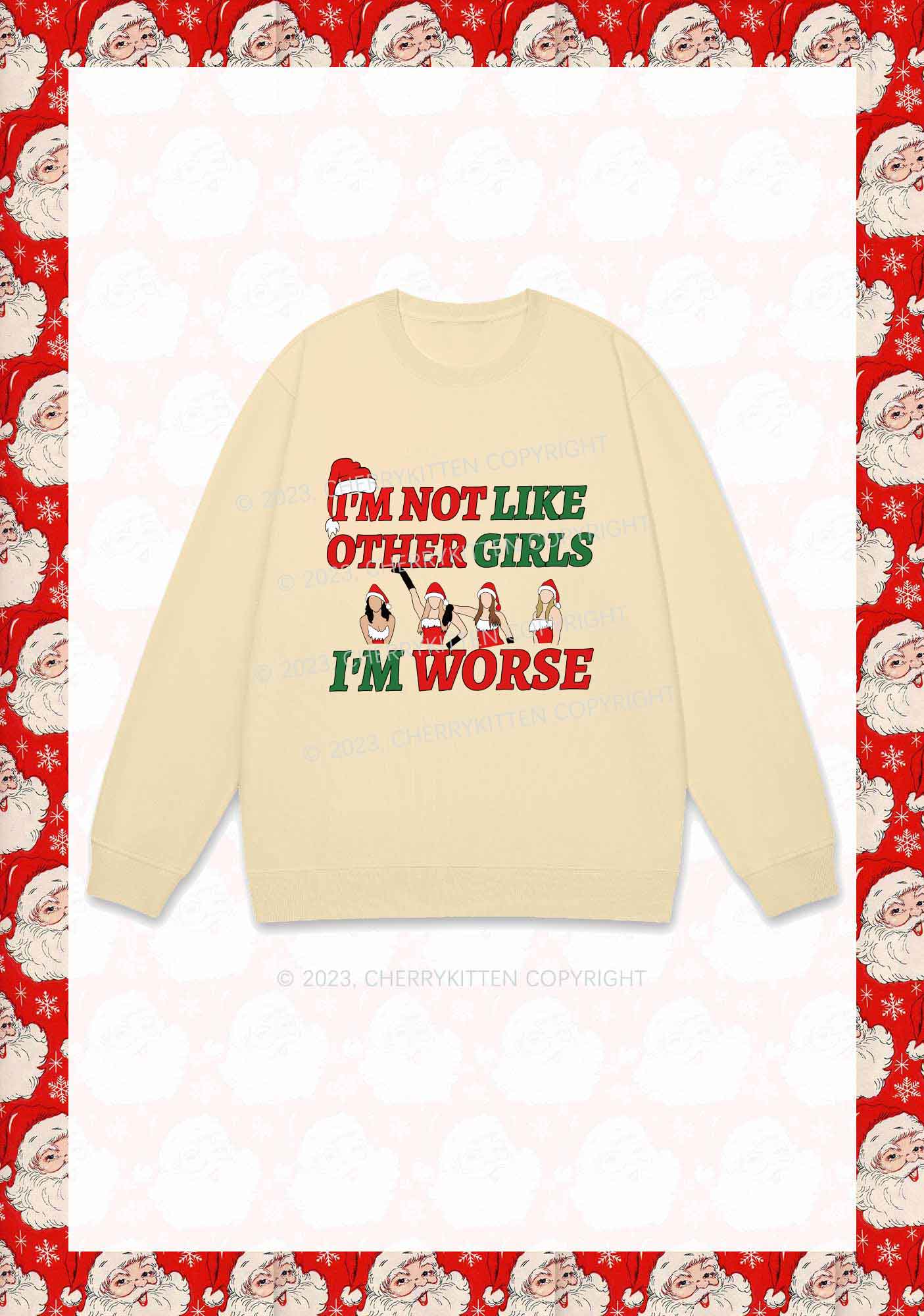 I'm Worse Y2K Sweatshirt Cherrykitten