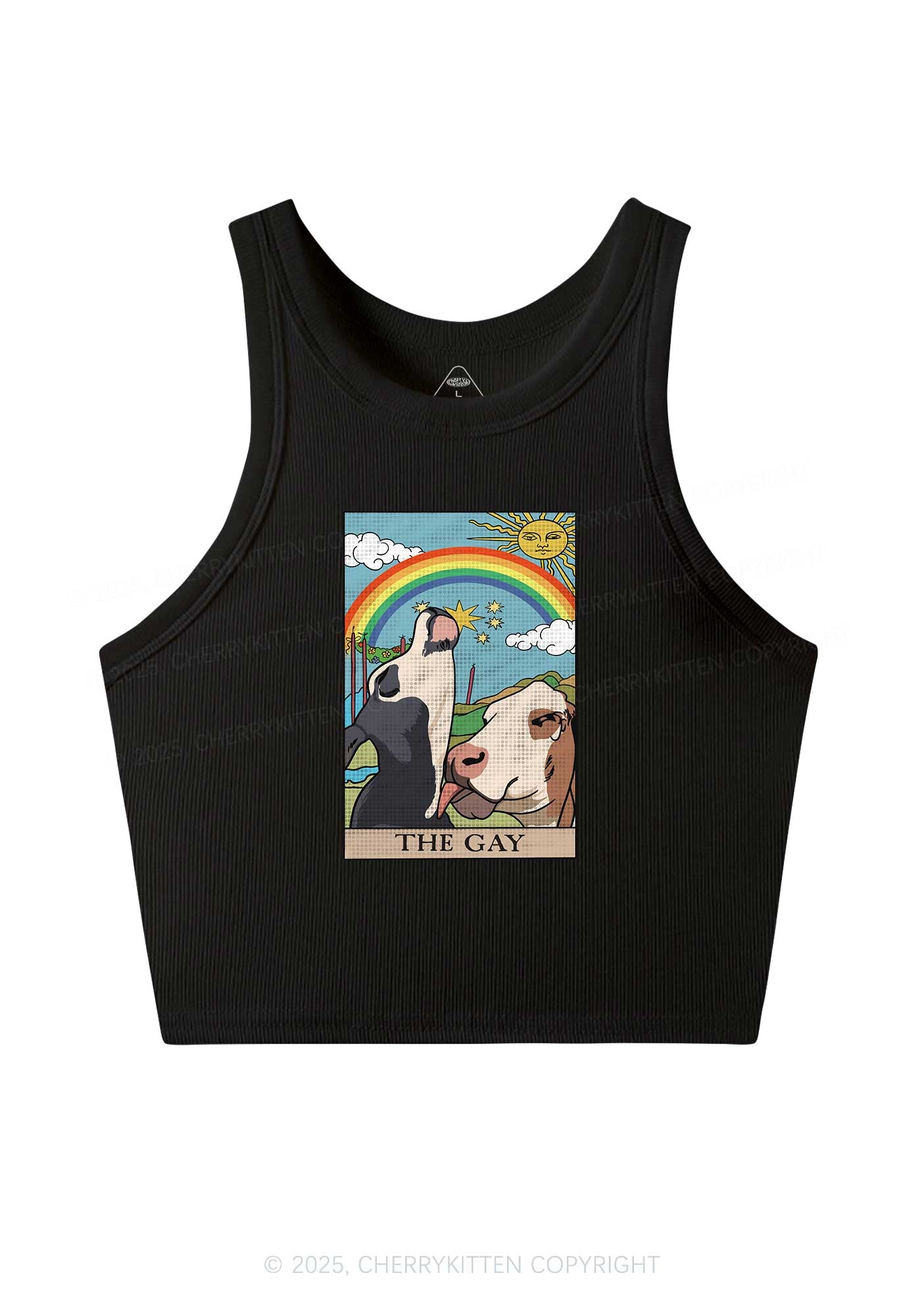 The Gay Pride Y2K Crop Tank Top Cherrykitten