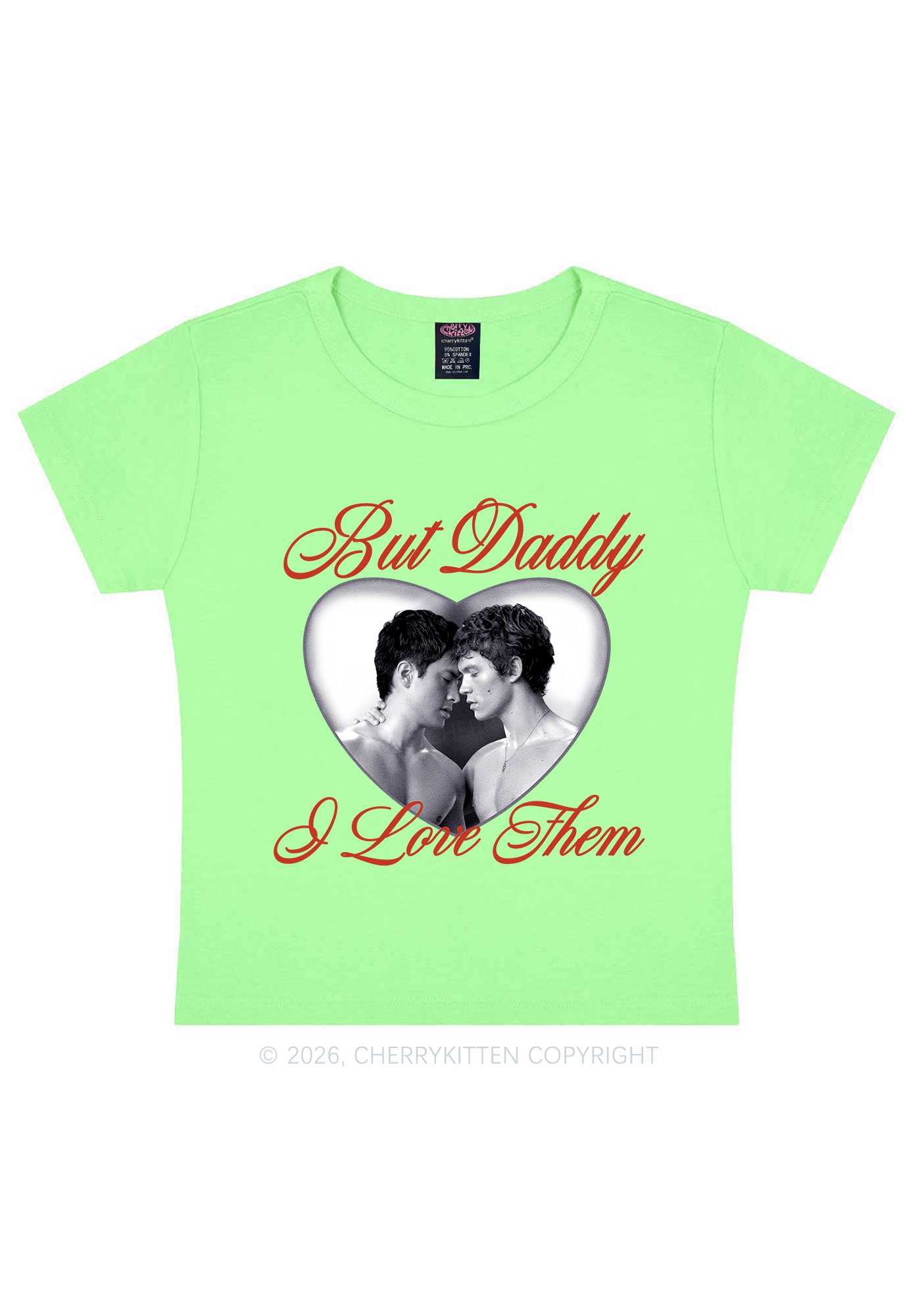 Retro But Daddy I Love Them HR Y2K Baby Tee Cherrykitten