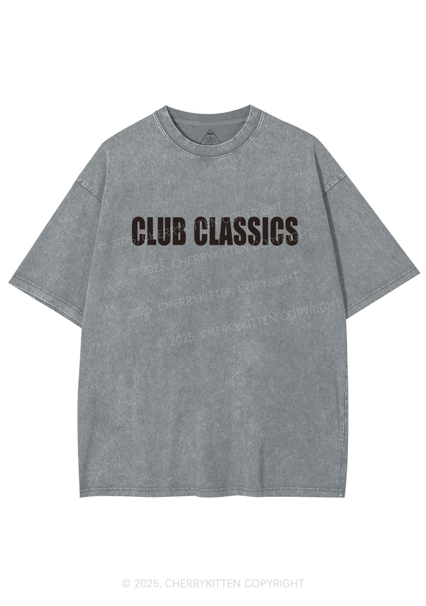 Club Classics Y2K Shirts Washed Tee Cherrykitten