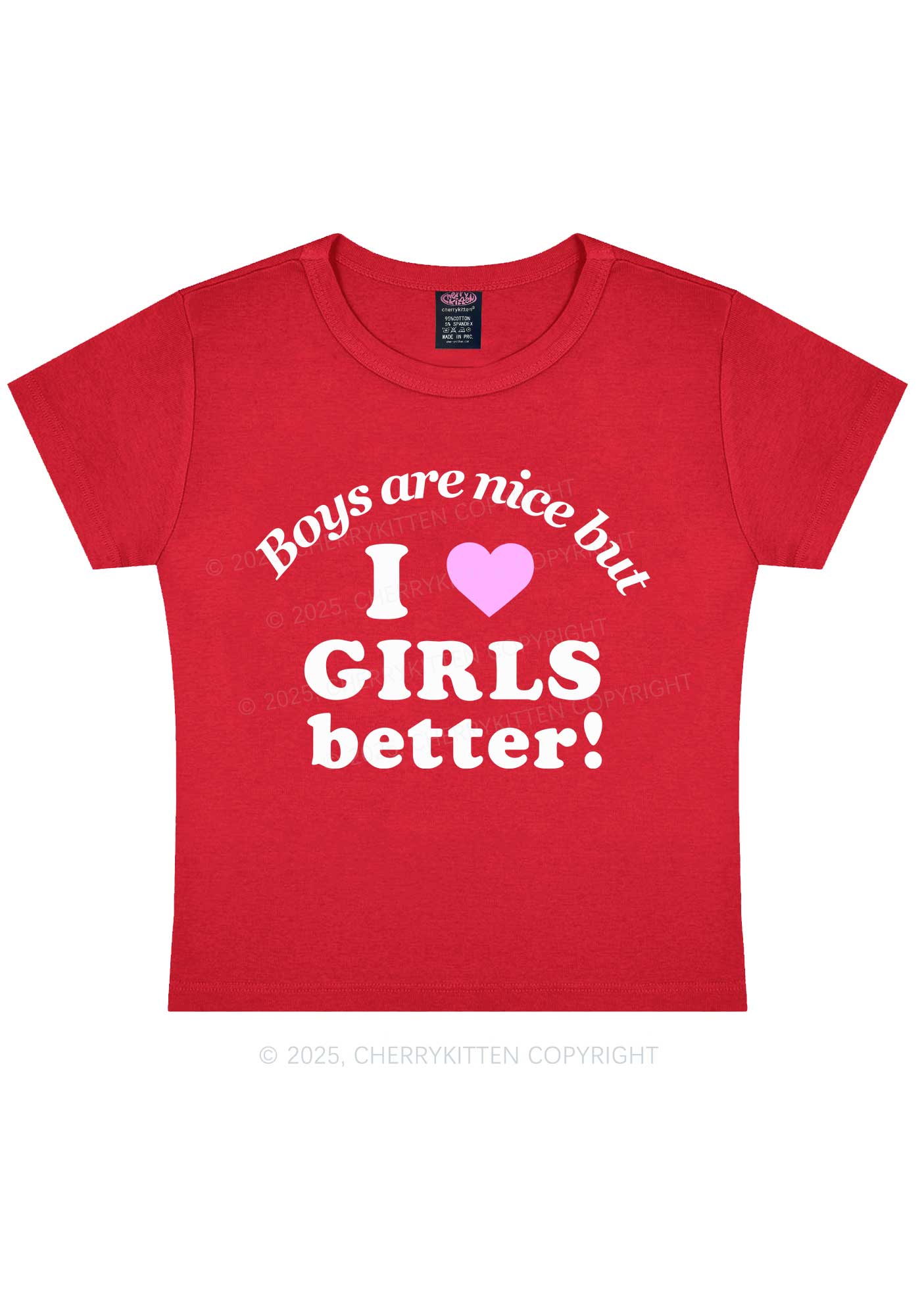 I Love Girls Better Pride Y2K Baby Tee Cherrykitten