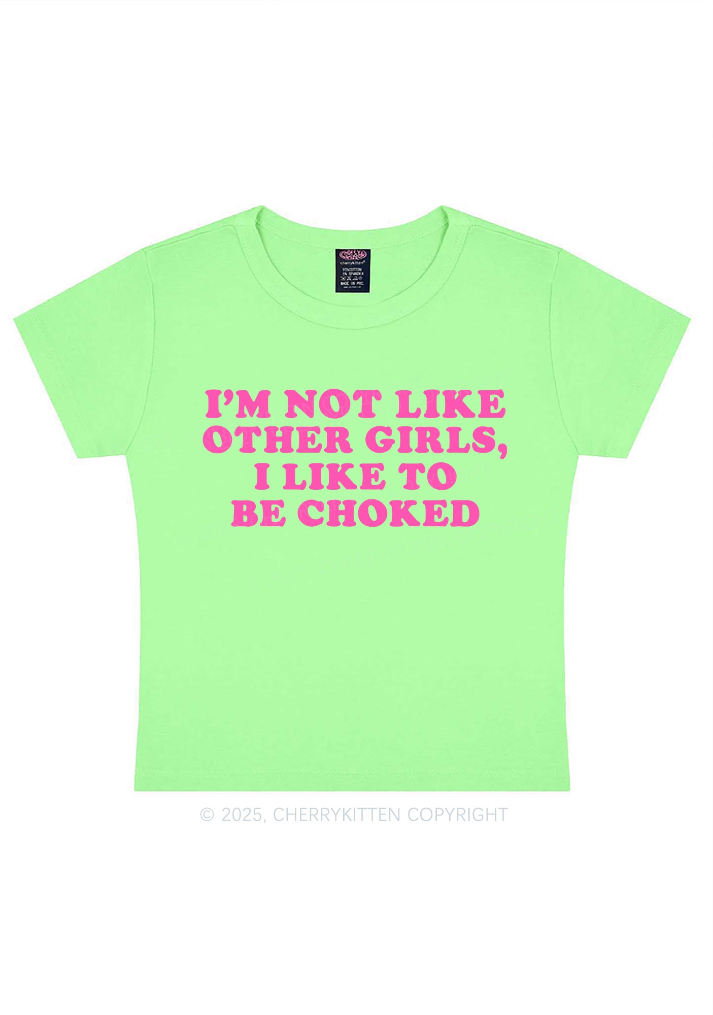 I Like To Be Choked Y2K Baby Tee Cherrykitten