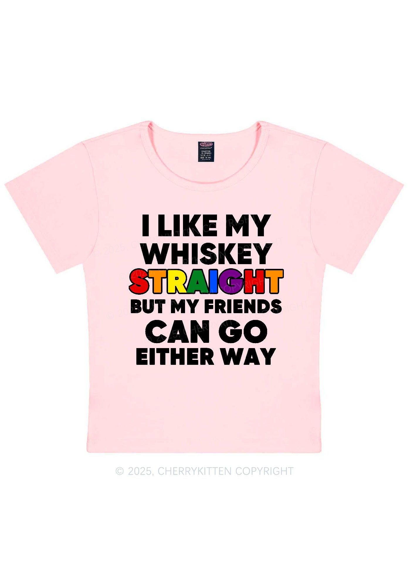 I Like Straight Pride Y2K Baby Tee Cherrykitten
