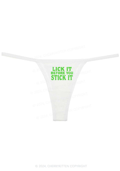 Lick It Before Stick It Y2K Flat String Thong Cherrykitten