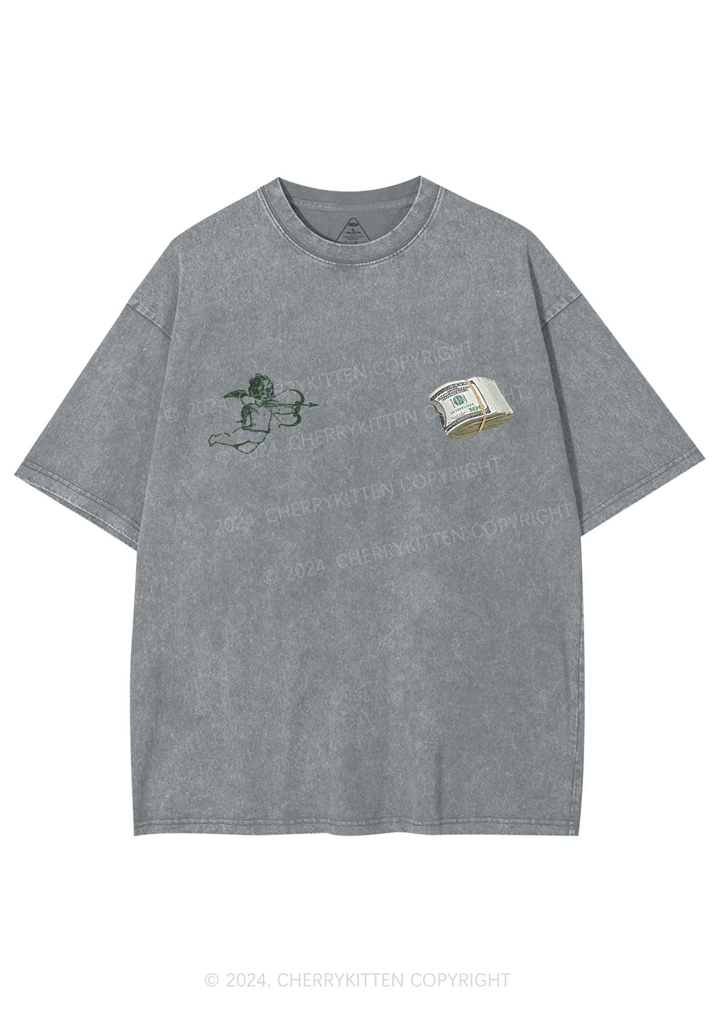 Cupid Cash Y2K Valentine's Day Washed Tee Cherrykitten