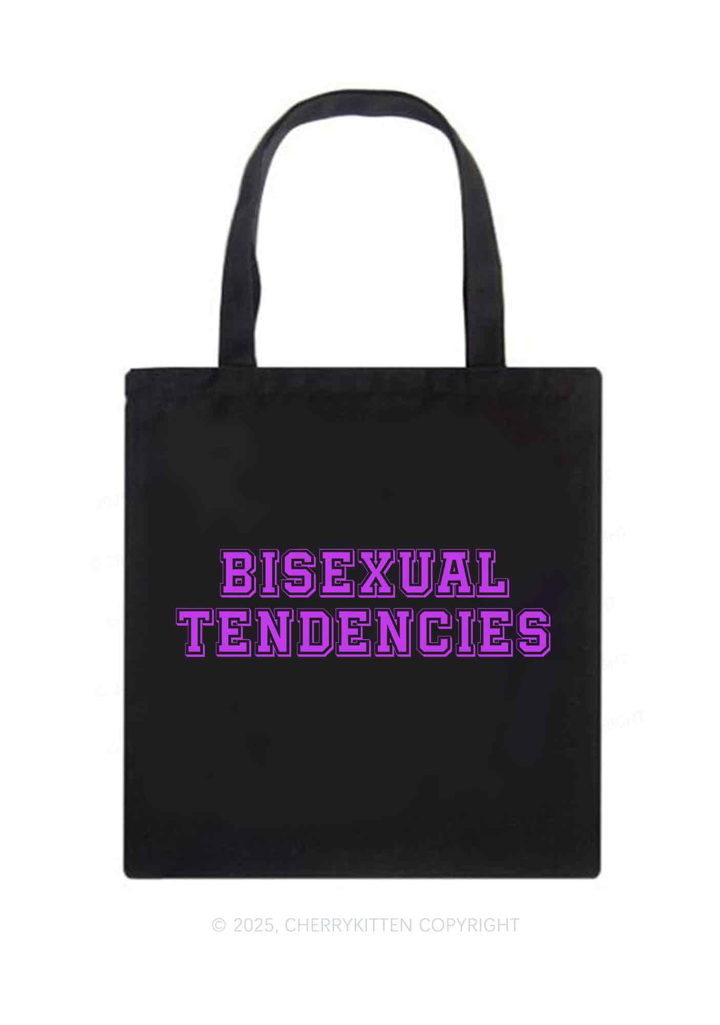 Bisexual Tendencies Pride Y2K Canvas Tote Bag Cherrykitten