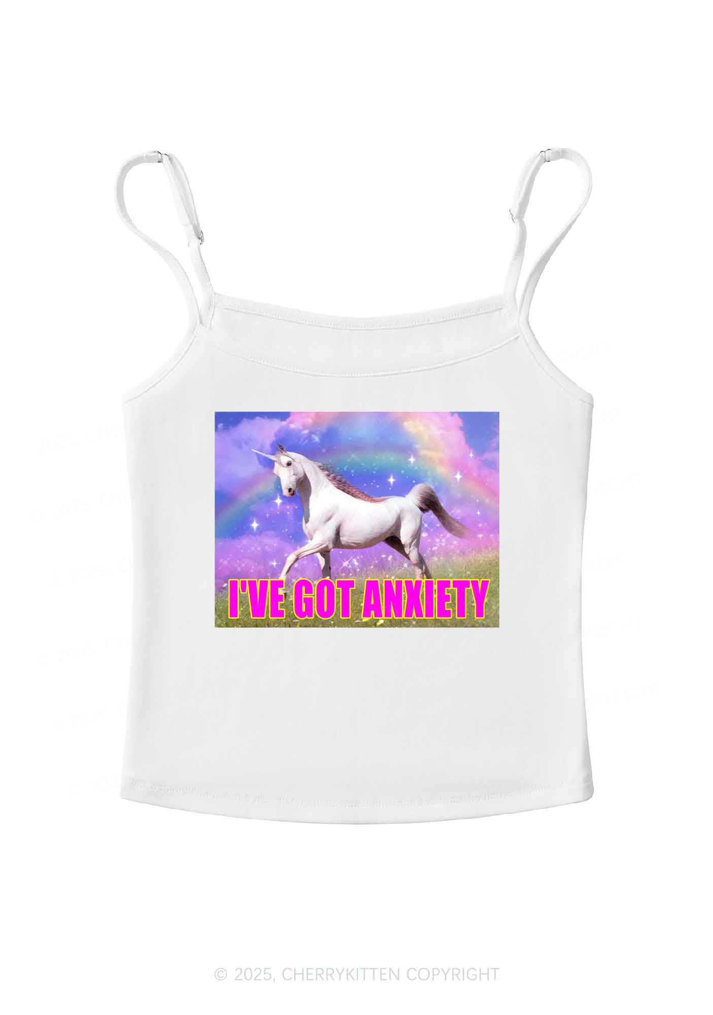 I've Got Anxiety Y2K Spaghetti Strap Cami Cherrykitten