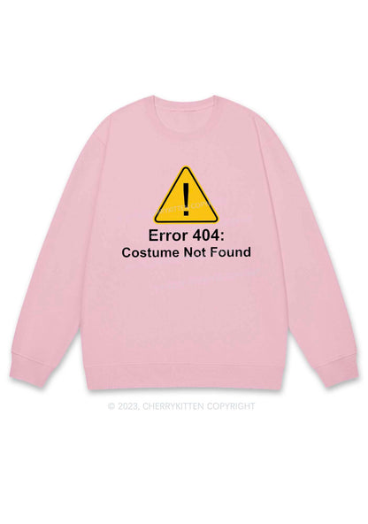 Costume Not Found Halloween Y2K Sweatshirt Cherrykitten